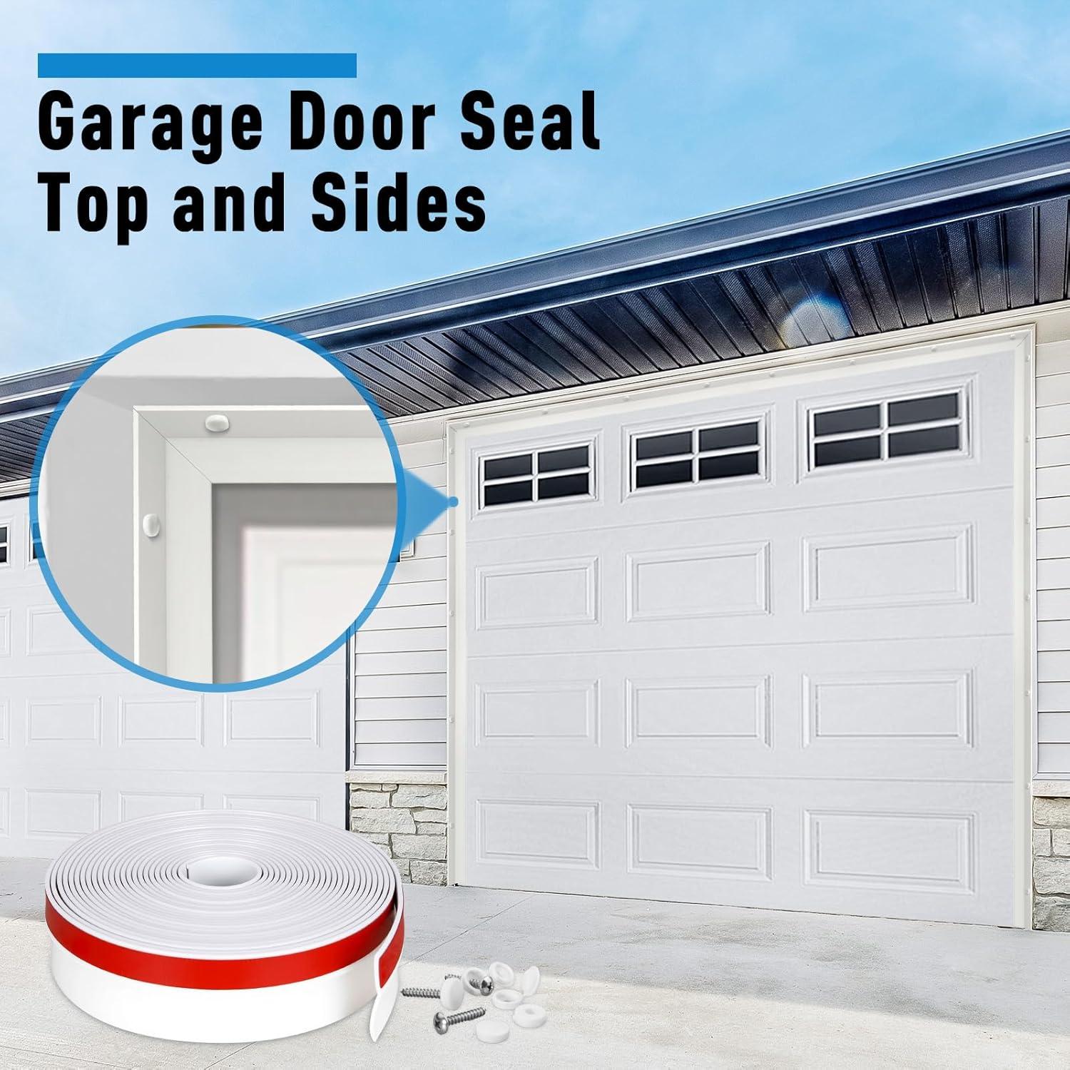 Sello de Puerta de Garaje HOMWMPA 34FT Blanco Impermeable