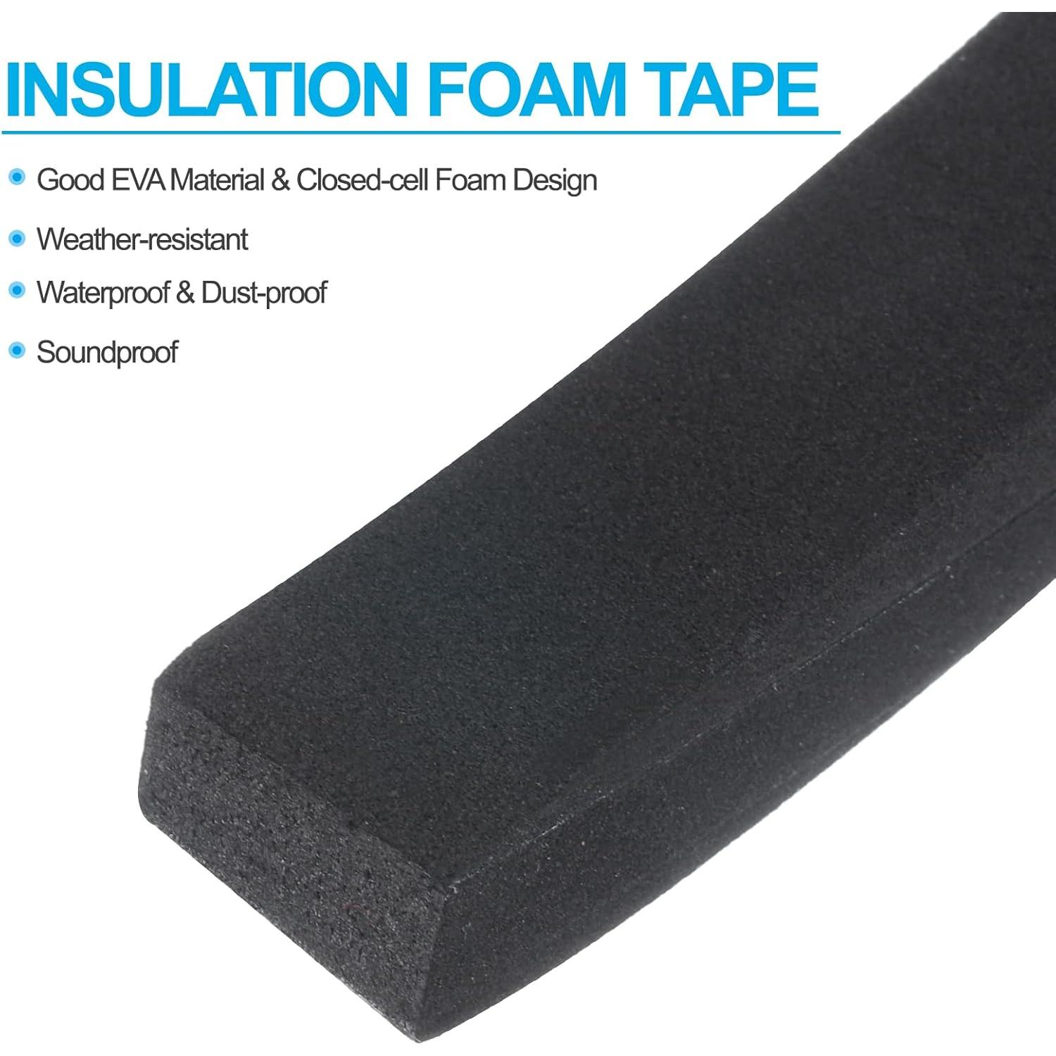 Cinta de Espuma Aislante PATIKIL 2m x 19mm Negro EVA