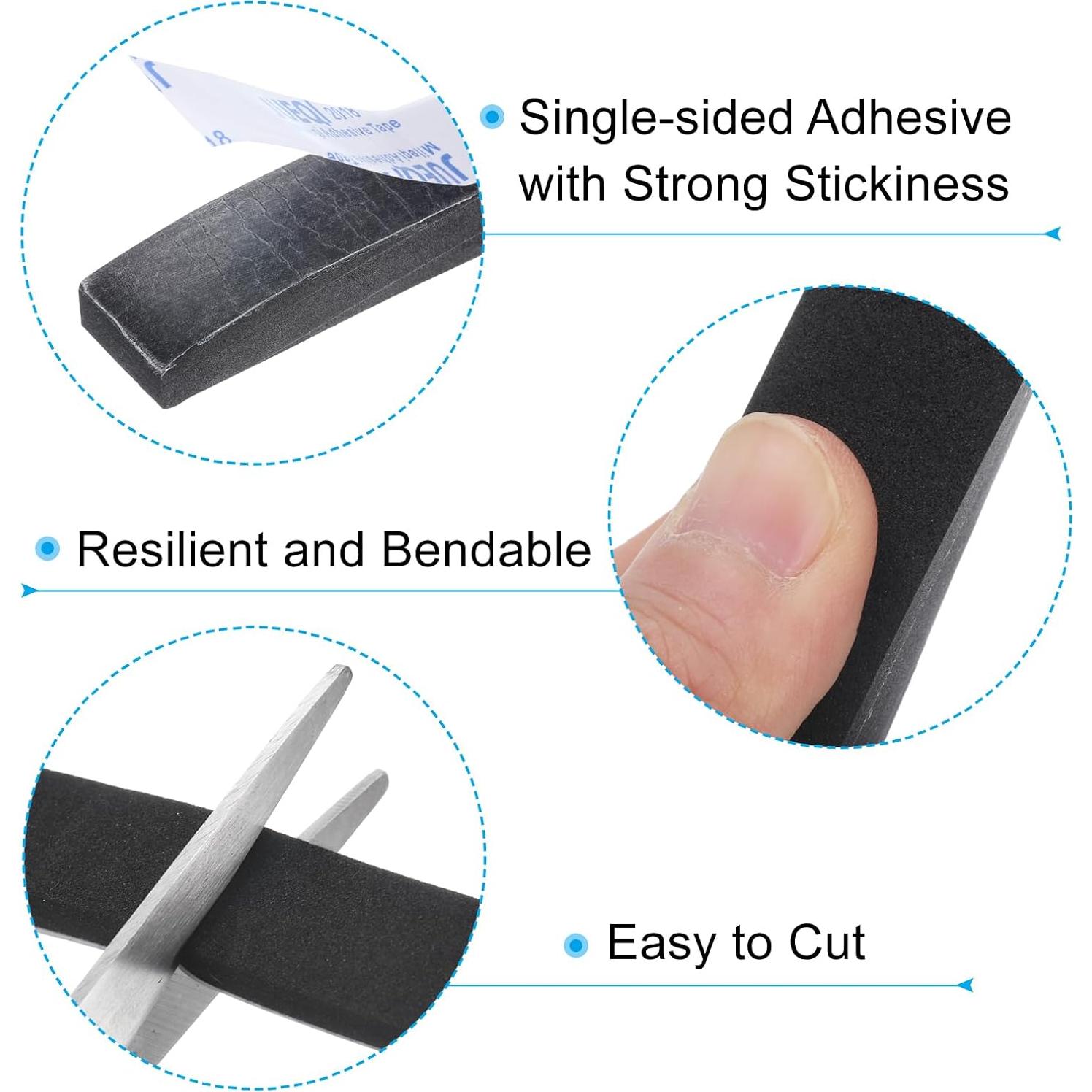 Cinta de Espuma Aislante PATIKIL 2m x 19mm Negro EVA