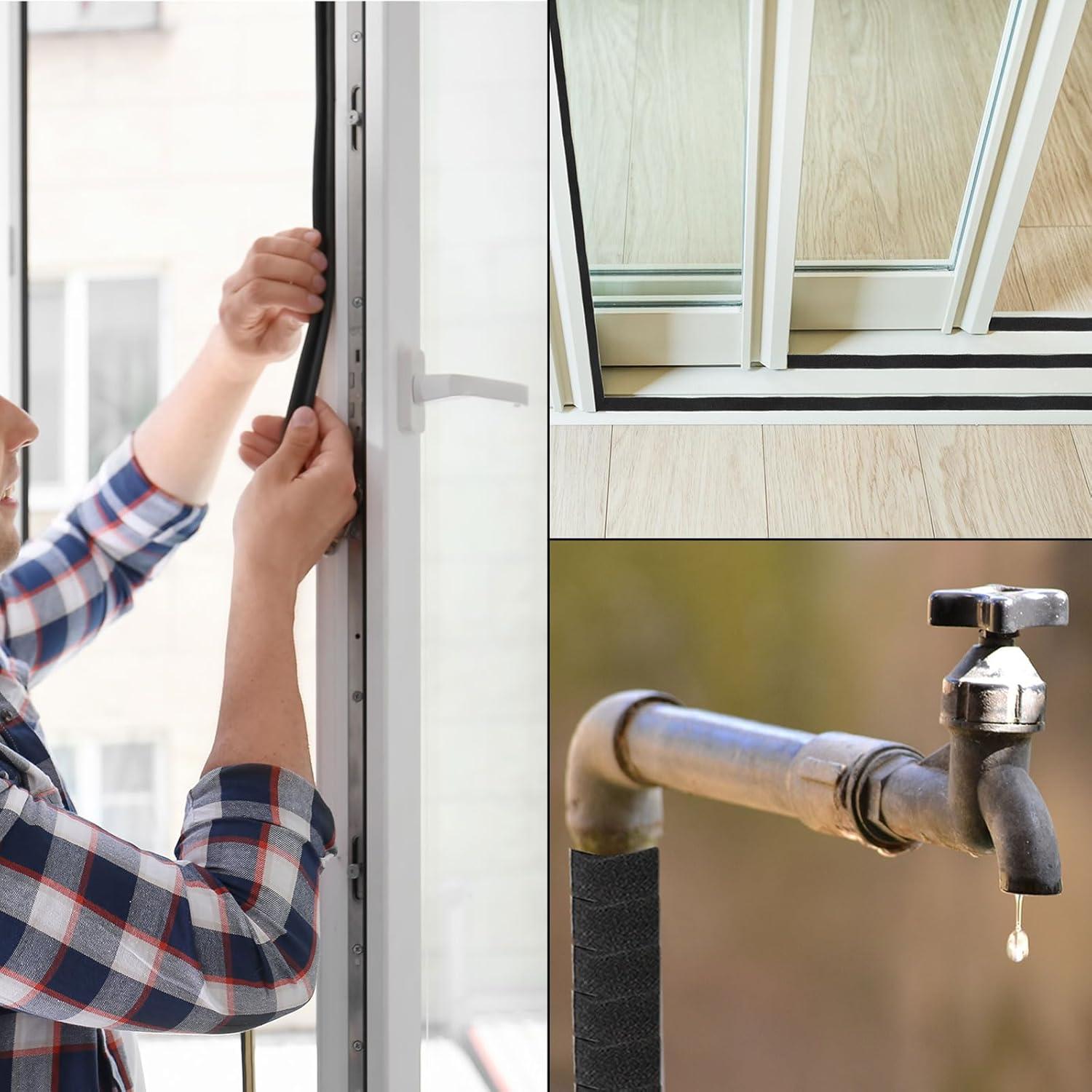 Cinta de Espuma Aislante PATIKIL 2m x 19mm Negro EVA