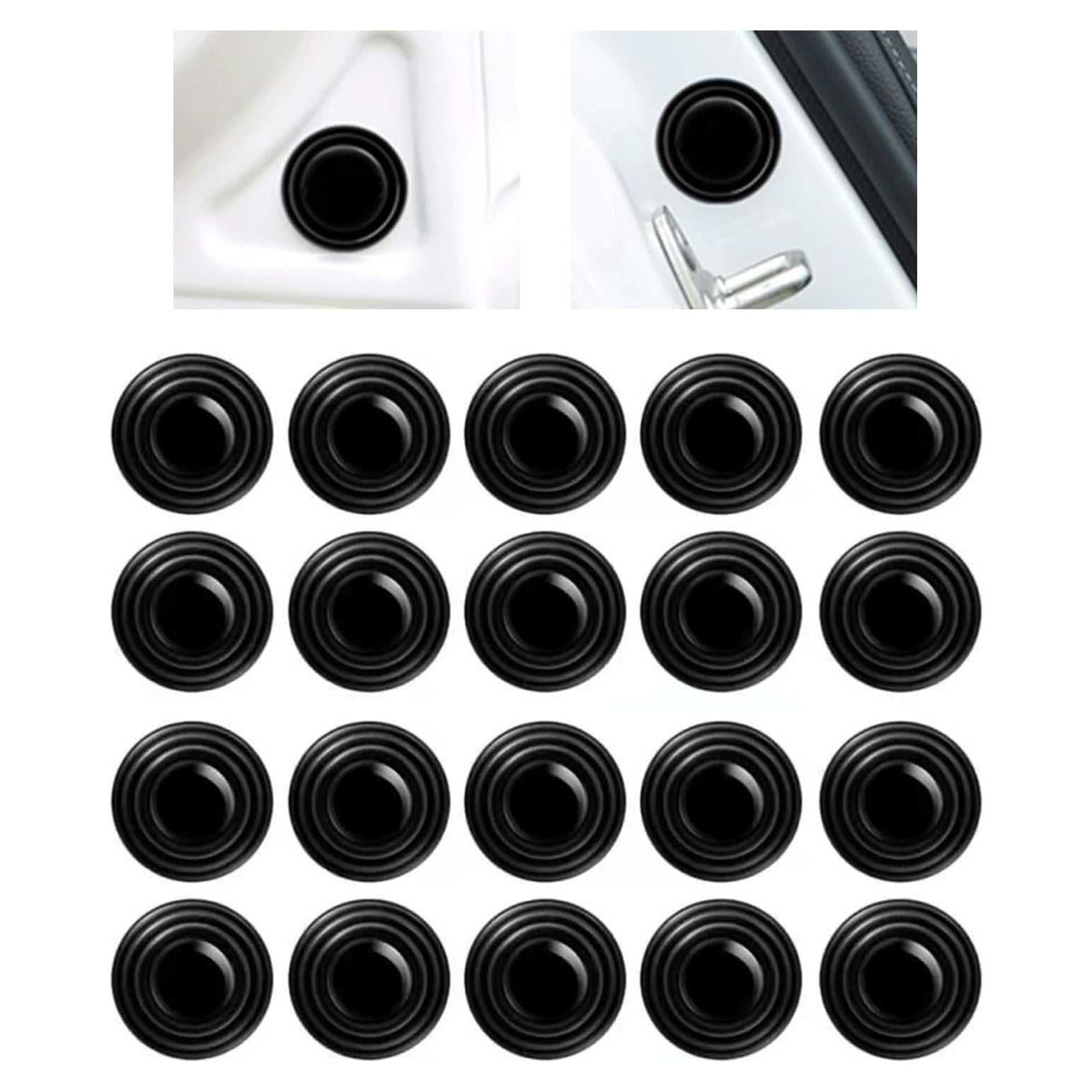 20 Amortiguadores de Puerta Jitrendo Aislantes Autoadhesivos Negro