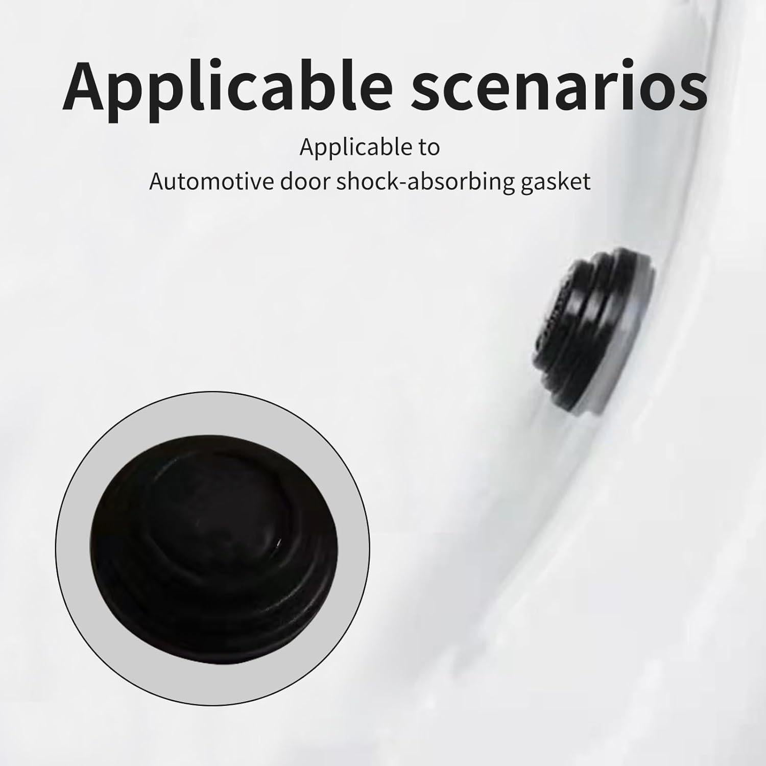 20 Amortiguadores de Puerta Jitrendo Aislantes Autoadhesivos Negro