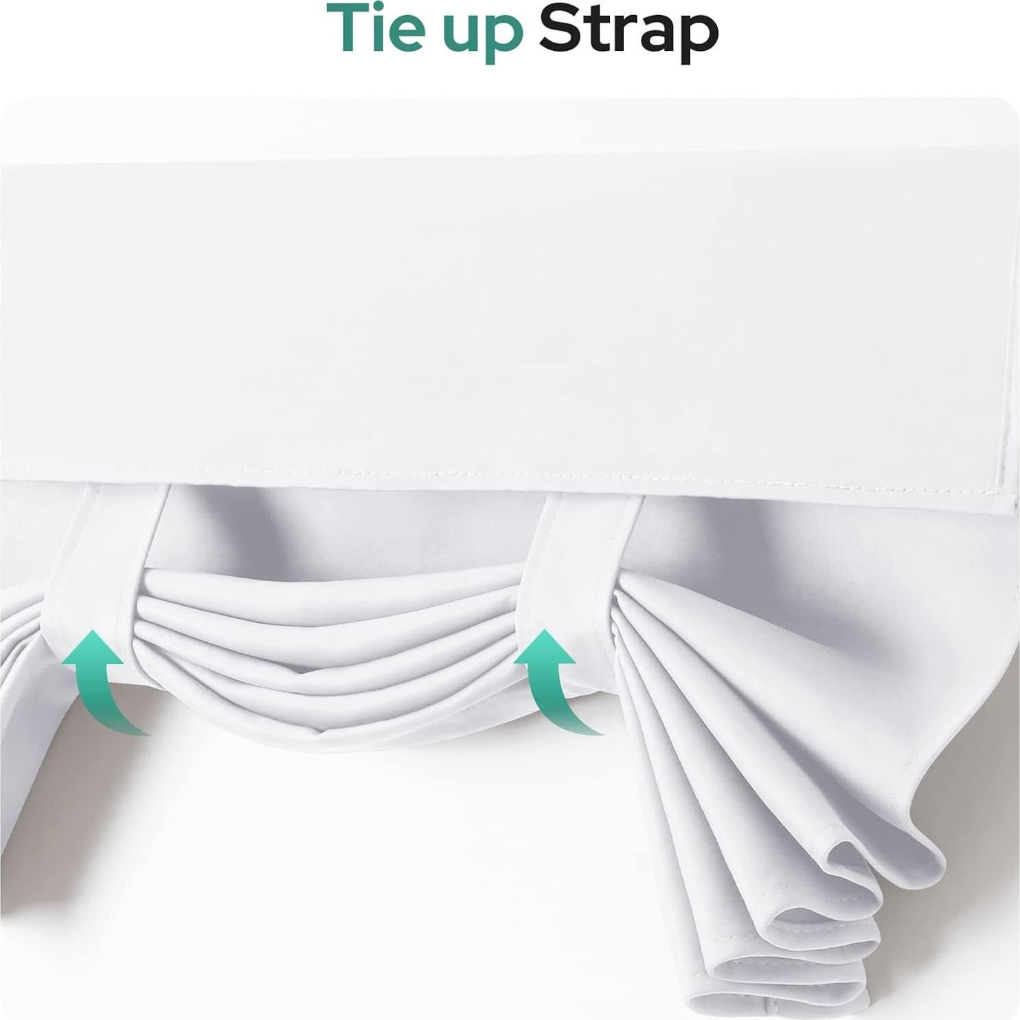 Cortina de Puerta Francesa Opaca HOMEIDEAS 66x101cm Blanca