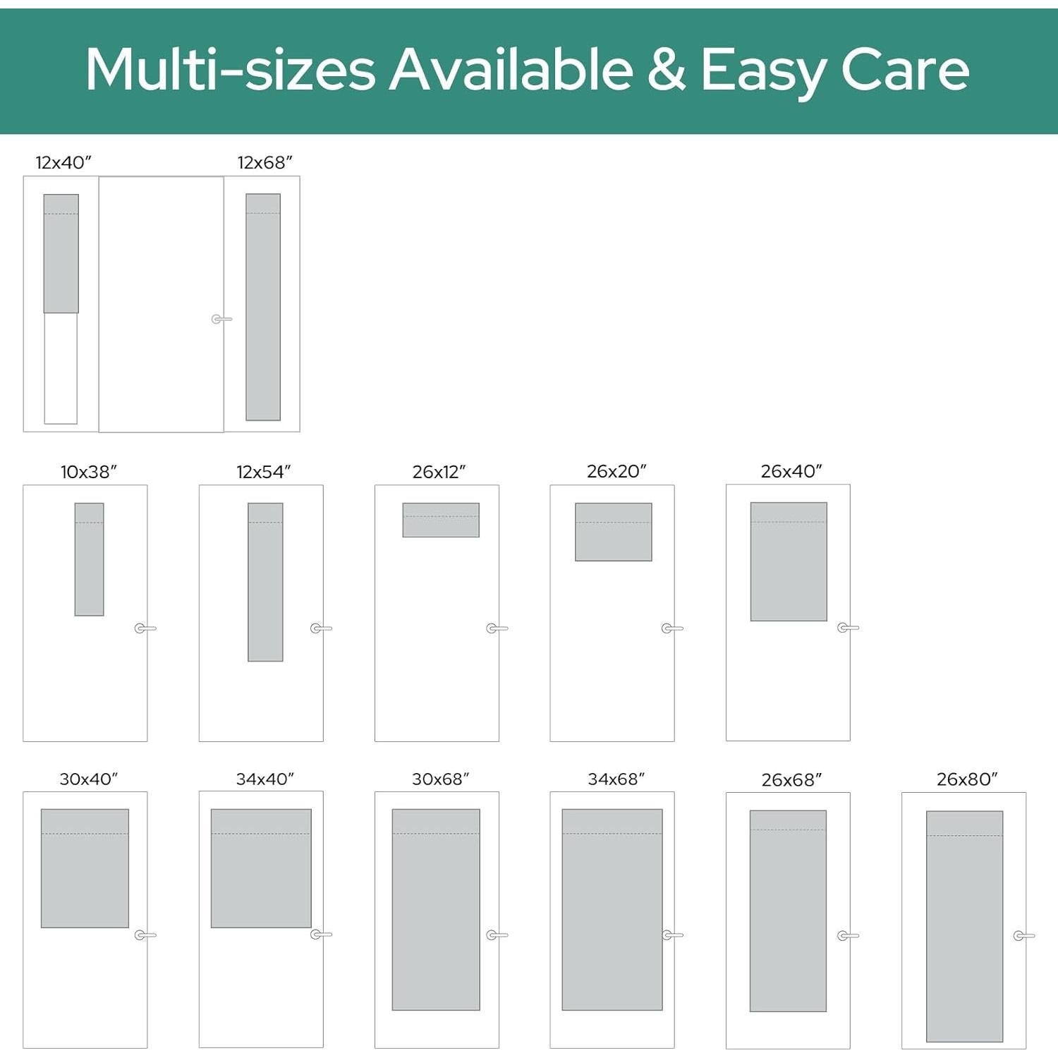 Cortina de Puerta Francesa Opaca HOMEIDEAS 66x101cm Blanca