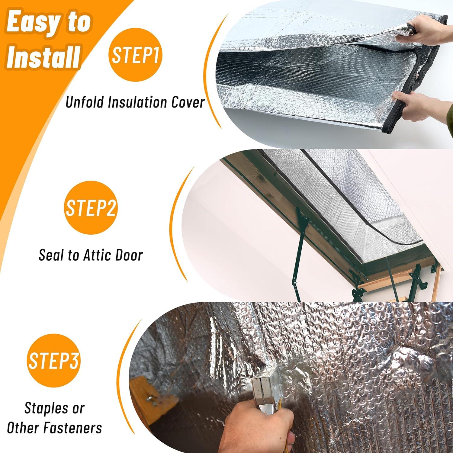 Cubierta de Aislamiento para Escaleras de Ático MoHern 137x64 cm