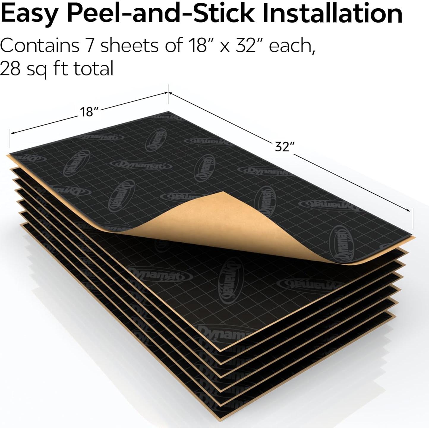 Dynamat Xtreme Aislamiento Acústico para Automóviles - 7 Hojas