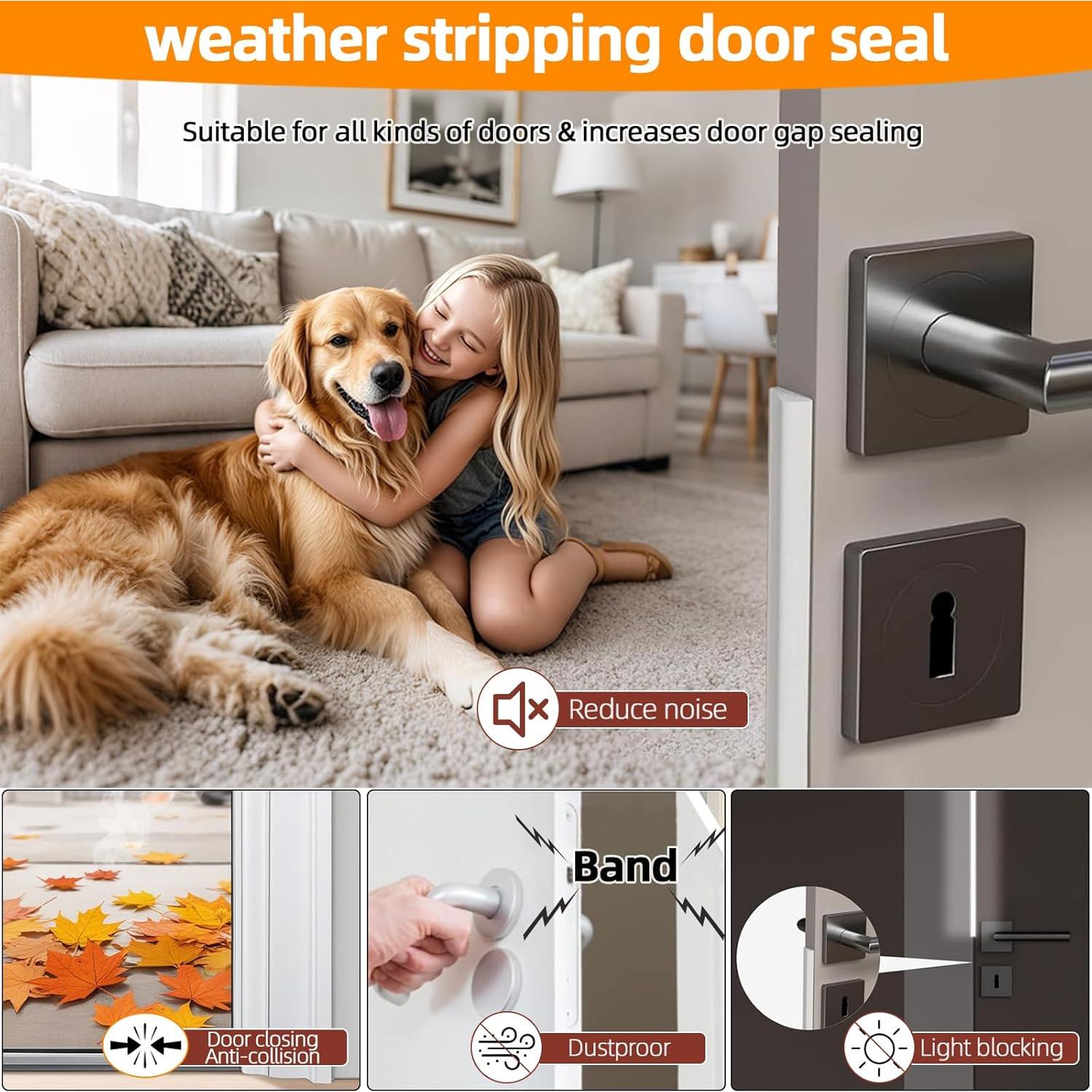 Tira de Aislamiento Jywtleey 9.8 Pies Blanco para Ventanas y Puertas