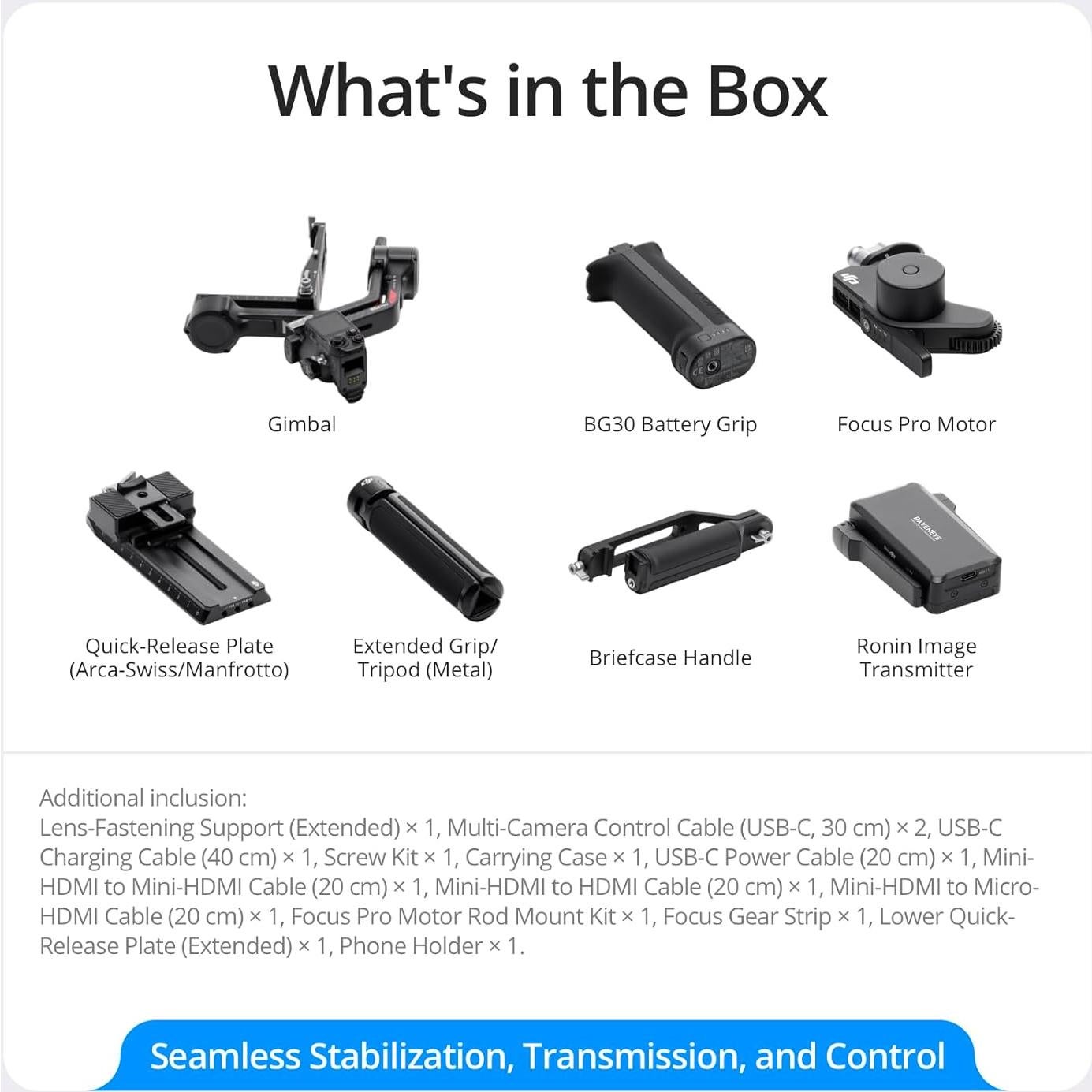 Estabilizador DJI RS 4 Pro Combo para Cámaras DSLR y Cine