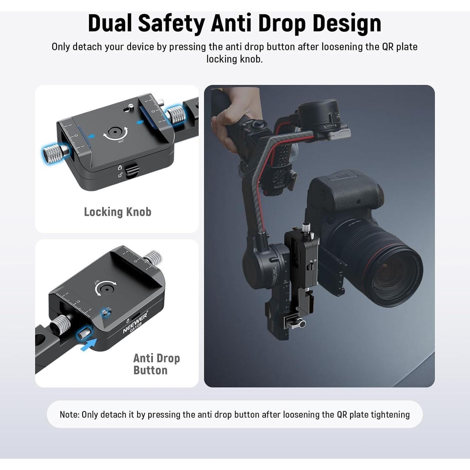 Montaje Vertical NEEWER RS4 RS3 para Cámara DJI Ronin