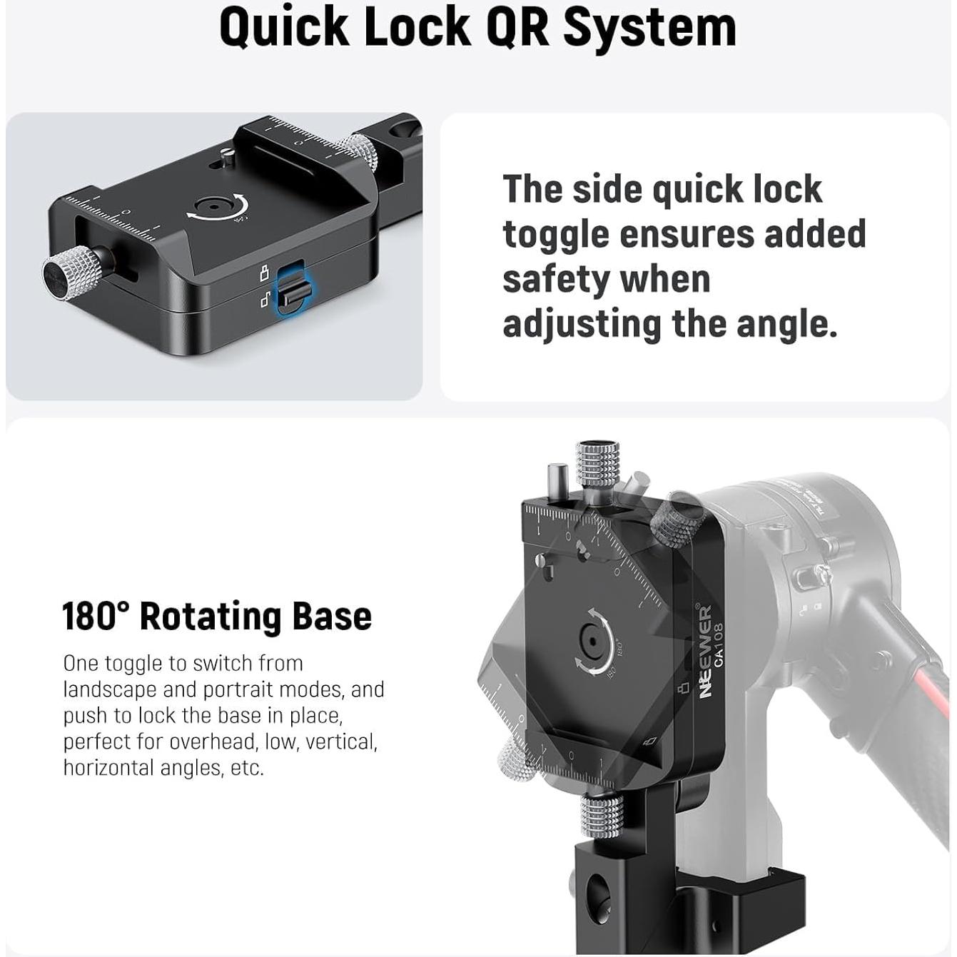 Montaje Vertical NEEWER RS4 RS3 para Cámara DJI Ronin