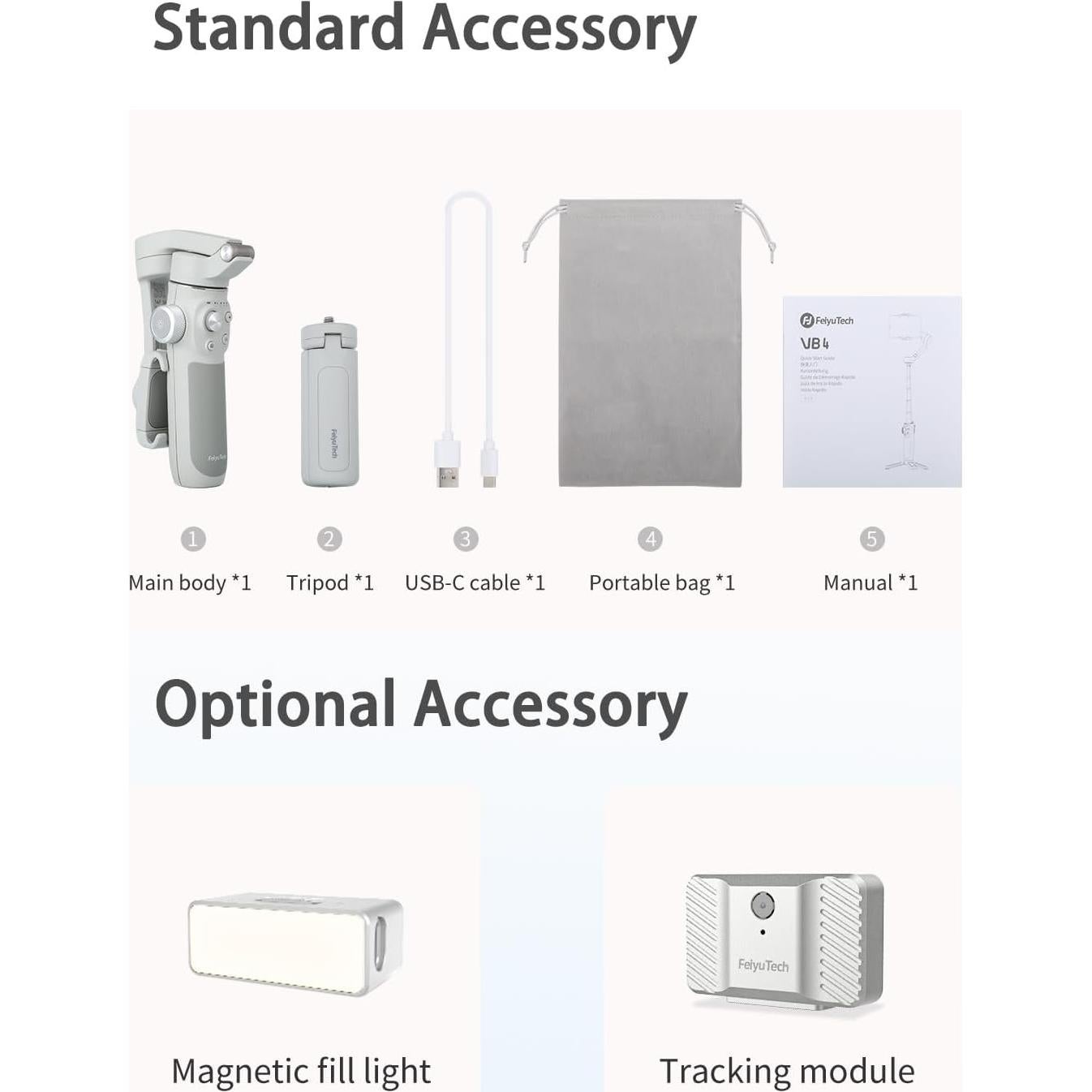 Estabilizador de Cardán FeiyuTech VB 4SE para Smartphone 260g