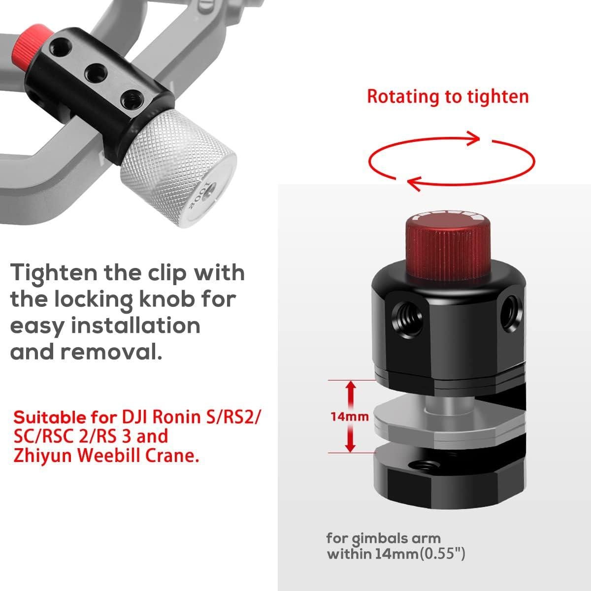 Kit de Contrapeso Universal EaxanPic para Gimbal 50g y 100g