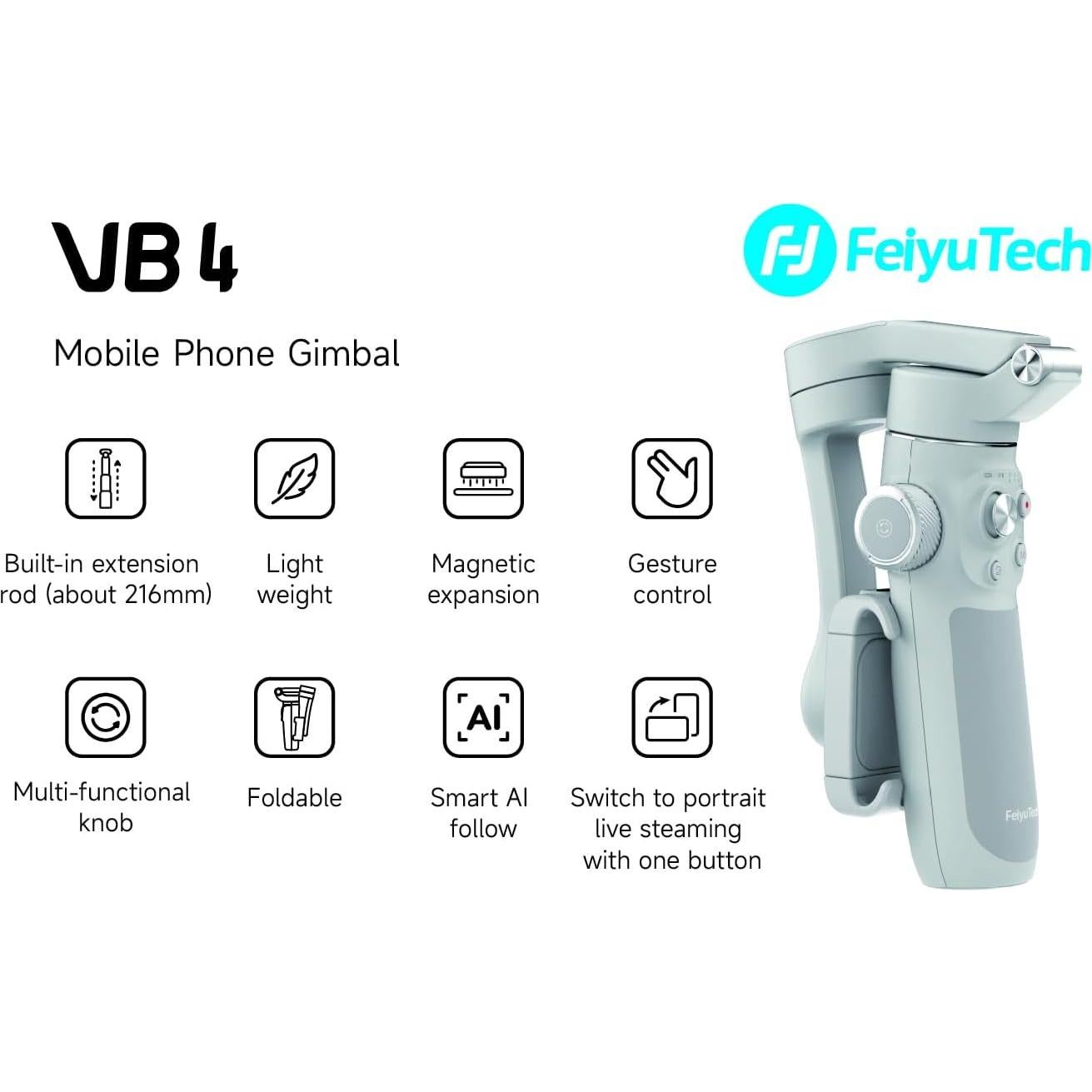 Estabilizador de Cardán FeiyuTech VB4 para Smartphone 335g