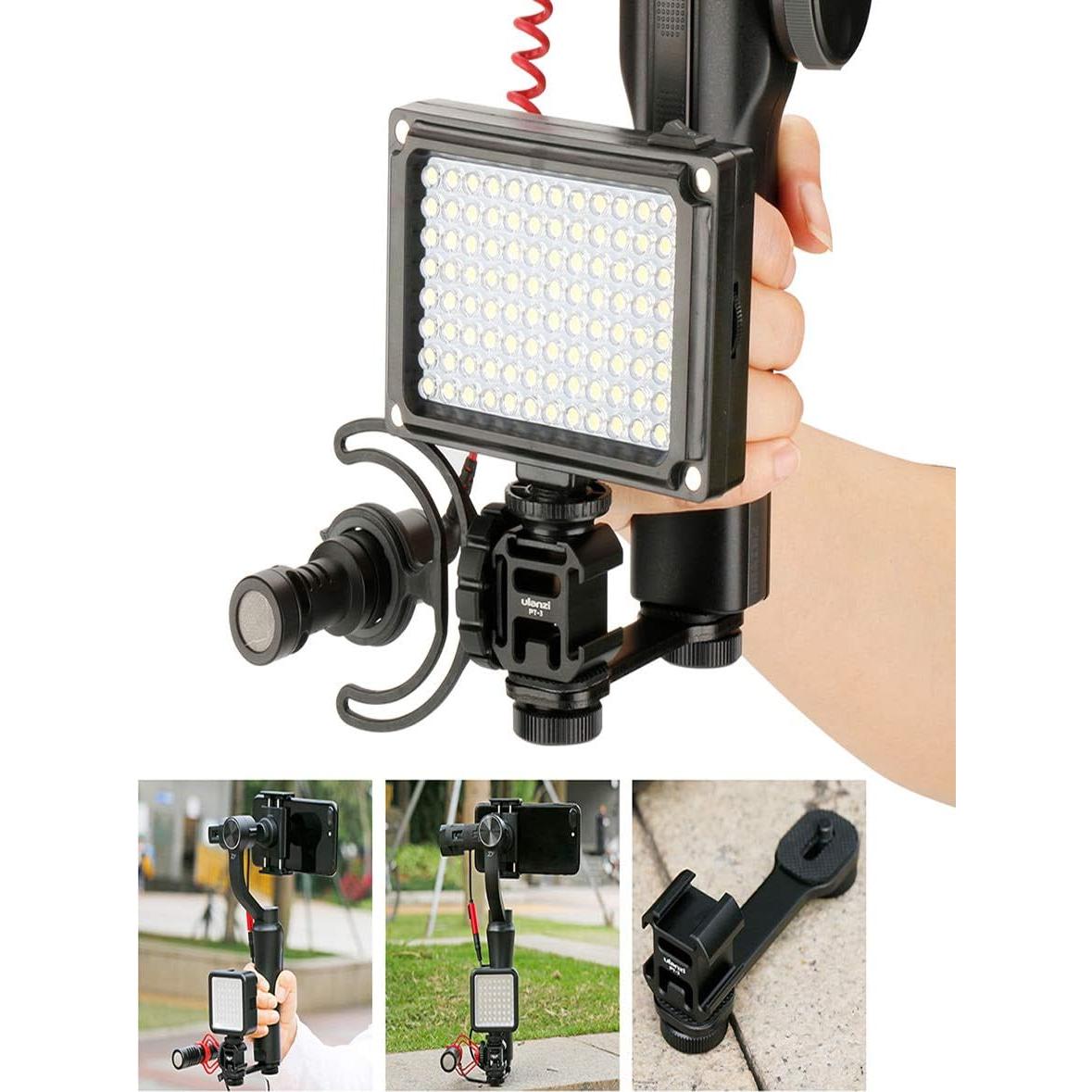 Adaptador Triple de Zapata Fría Ulanzi PT-3 para Gimbal