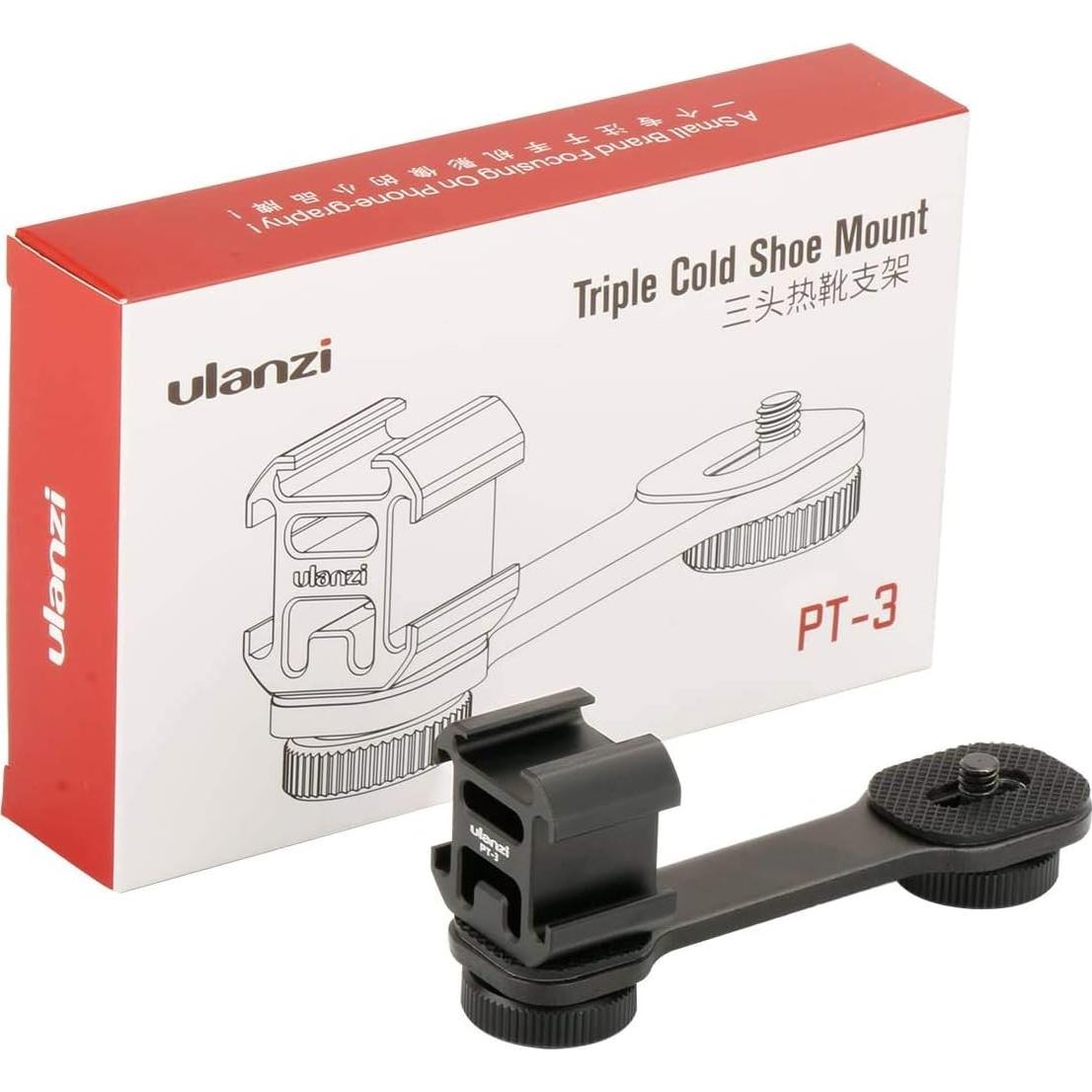 Adaptador Triple de Zapata Fría Ulanzi PT-3 para Gimbal