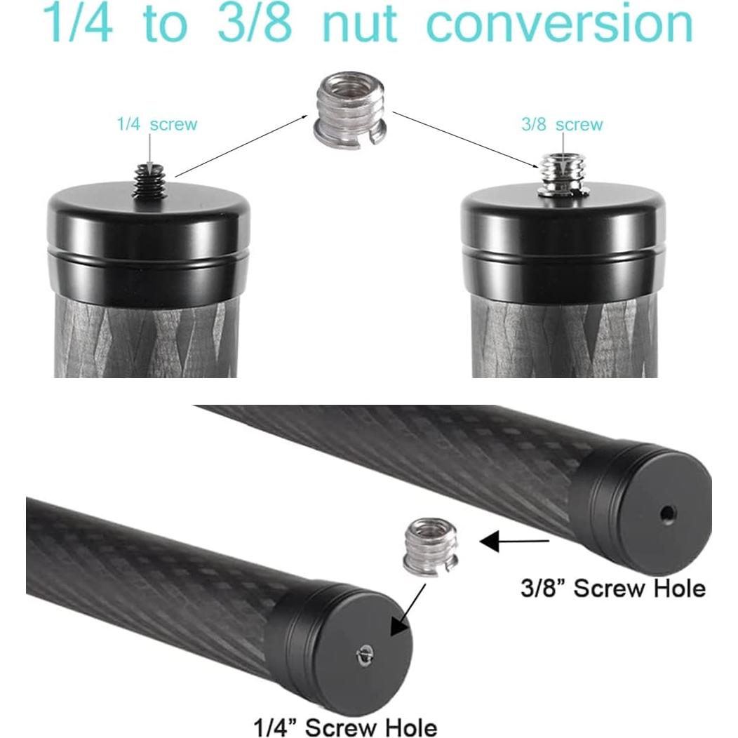 Barra de Extensión de Fibra de Carbono AngelReally 36cm para Gimbal