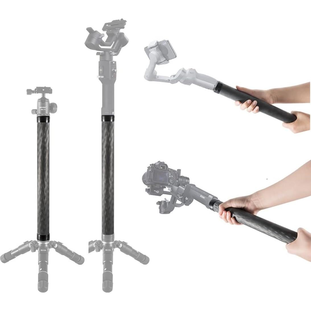 Barra de Extensión de Fibra de Carbono AngelReally 36cm para Gimbal