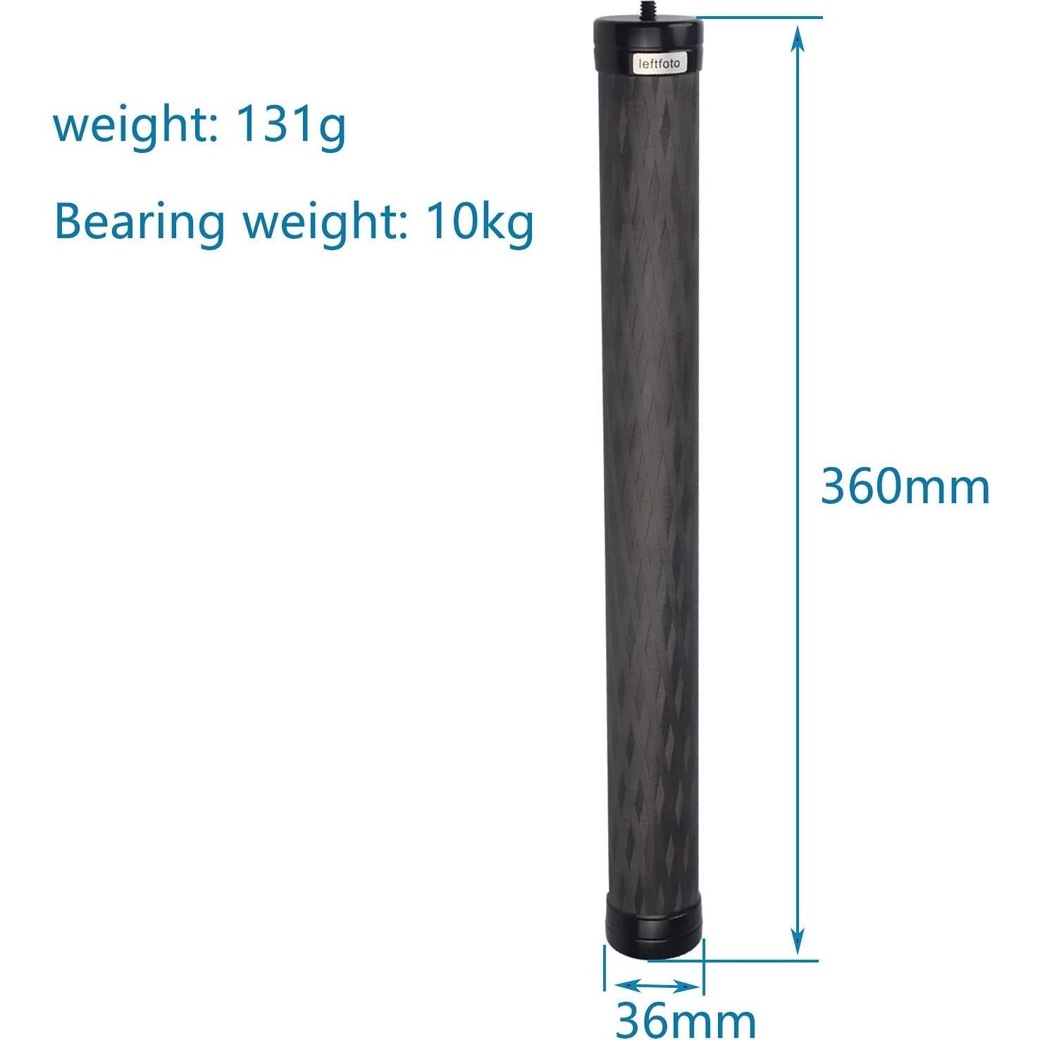 Extensión de Barra de Fibra de Carbono Leftfoto F-360B 360mm