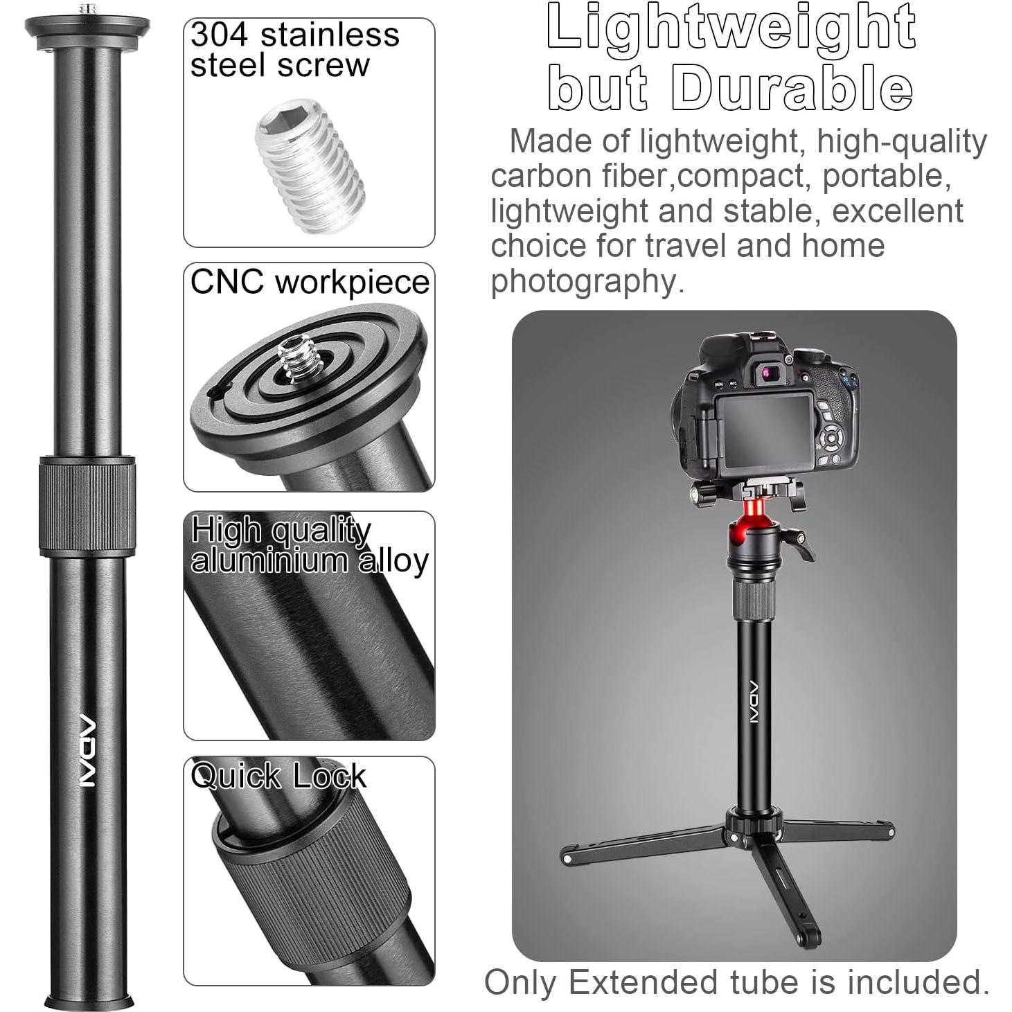 Barra de Extensión de Aluminio ADAI Gimbal 31 cm para Estabilizadores