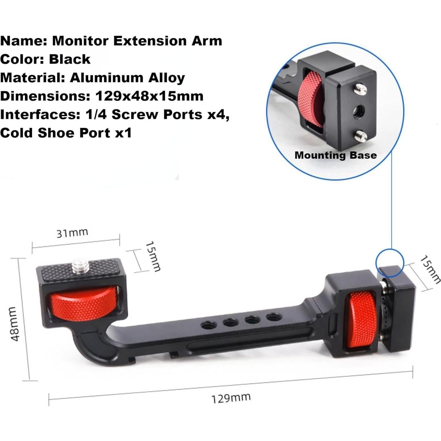 Brazo de Extensión de Monitor ProGrade para Gimbals DJI y Zhiyun