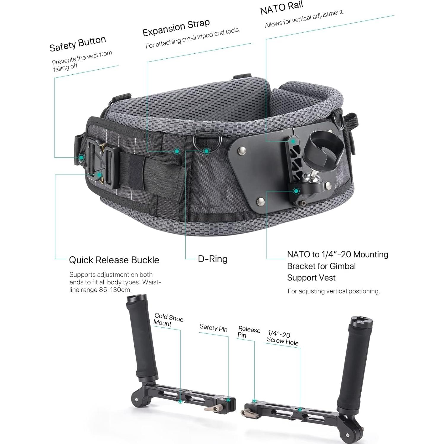 Soporte Doble Mango Ligero Tilta GSS-T04-DHB2 para DJI Ronin RS3 Pro