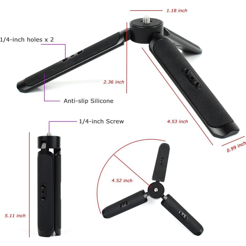 Trípode Mini de Aluminio KOQINVIZ PZ-15 para Cámara y Teléfono