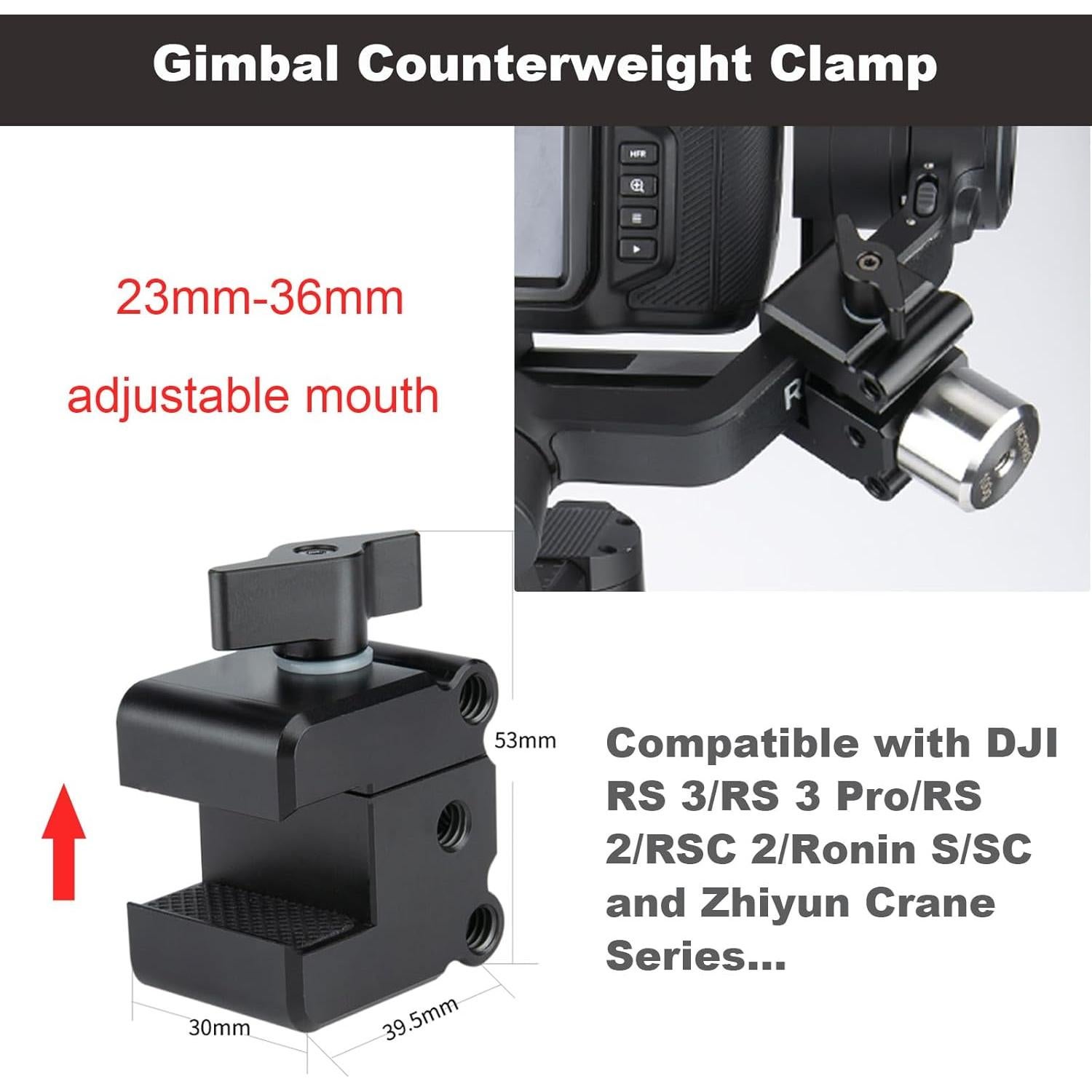 Kit de Abrazadera de Contrapeso NICEYRIG 324 para Gimbals