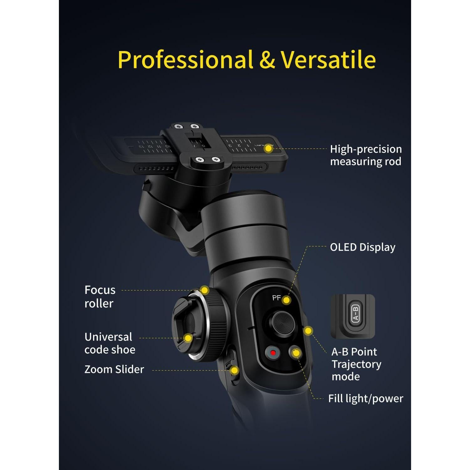 Gimbal Estabilizador AOCHUAN Smart S2 para Smartphone 3 Ejes