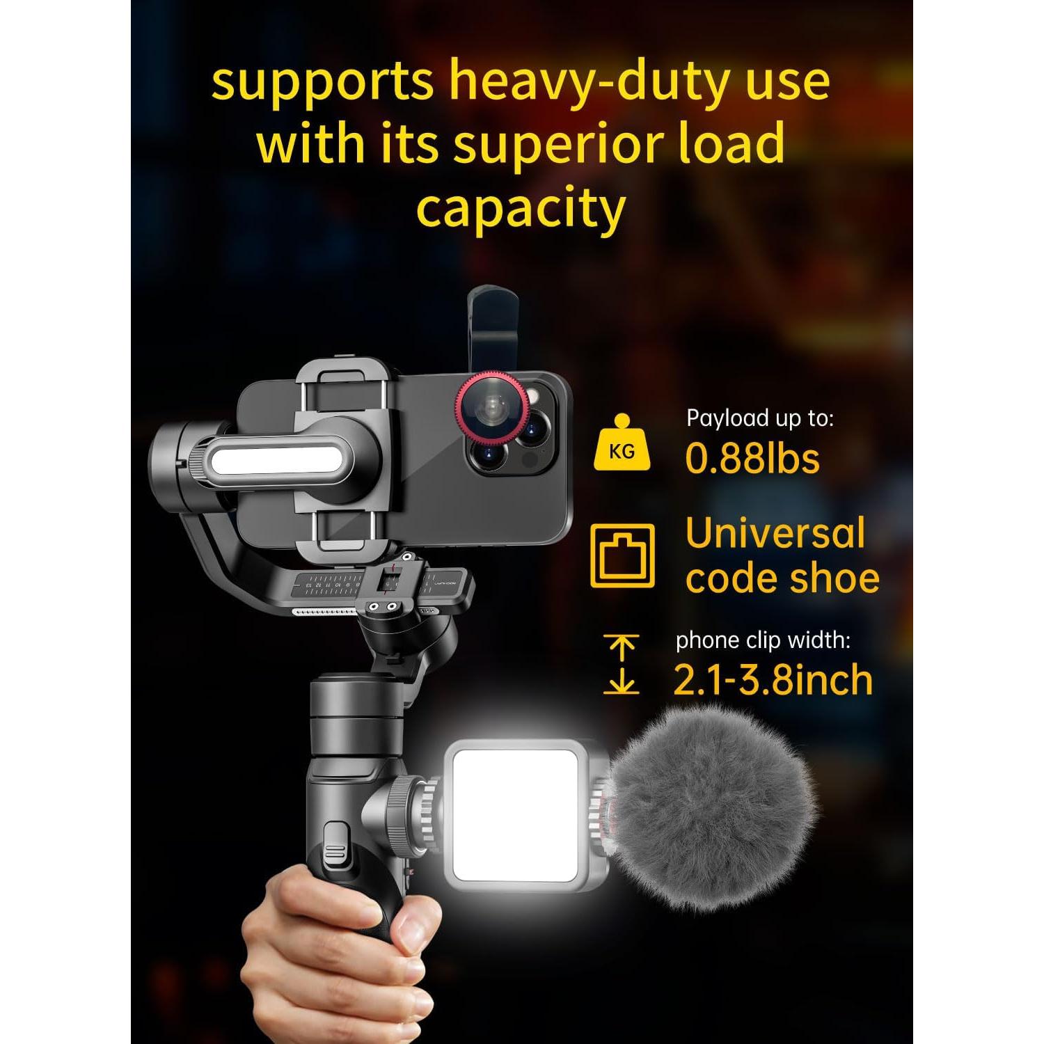 Gimbal Estabilizador AOCHUAN Smart S2 para Smartphone 3 Ejes