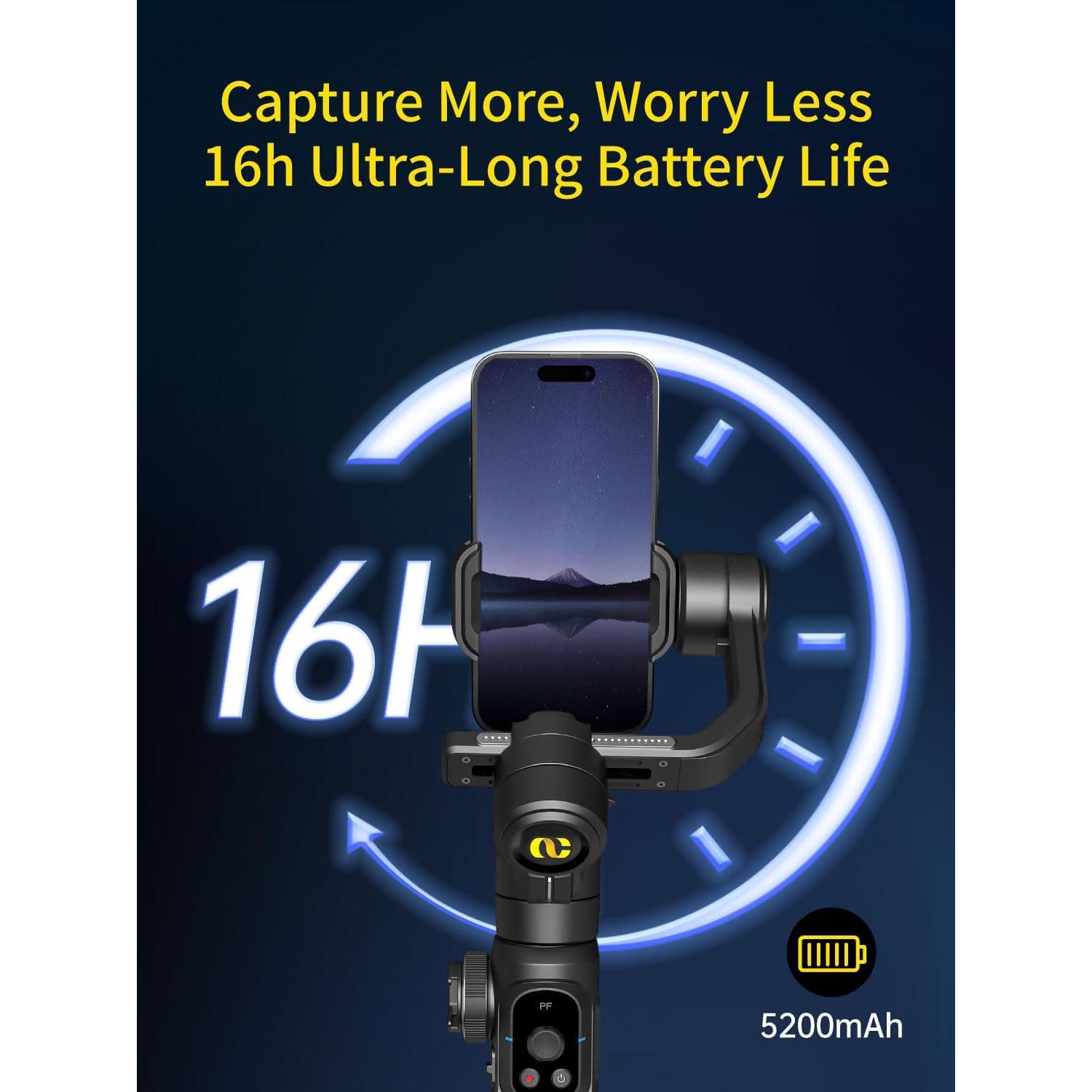 Gimbal Estabilizador AOCHUAN Smart S2 para Smartphone 3 Ejes