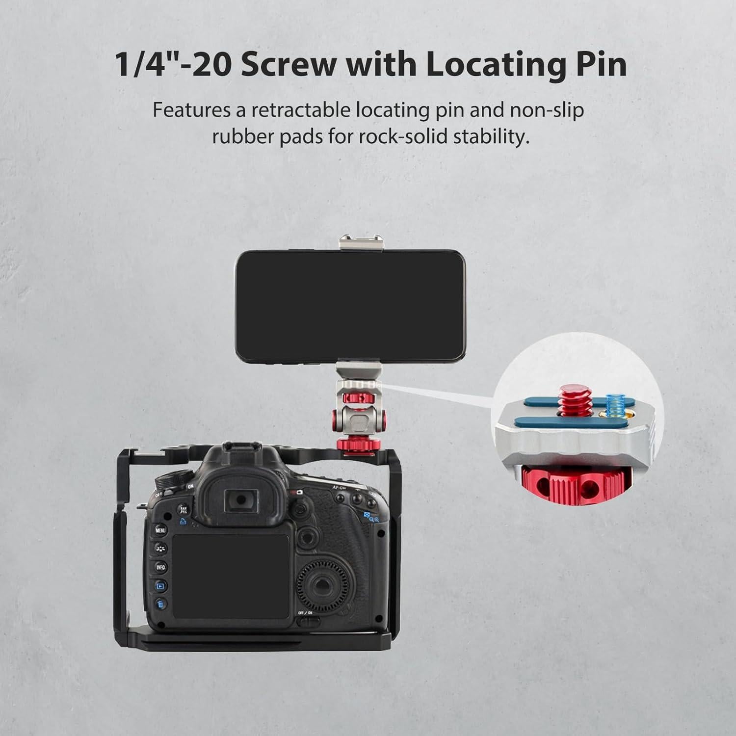 Soporte Pan-Tilt Came-TV para DSLR y Smartphones - Aluminio