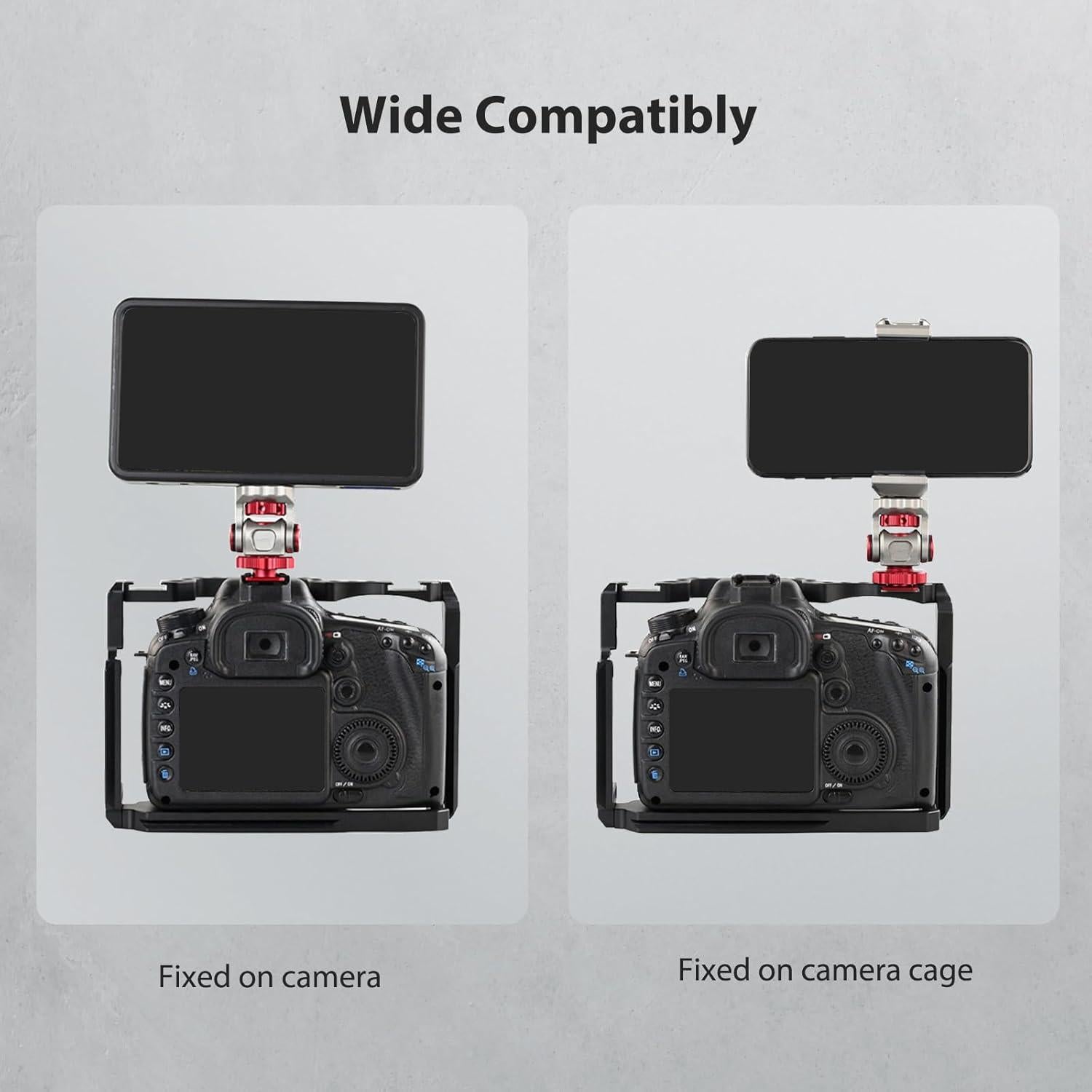 Soporte Pan-Tilt Came-TV para DSLR y Smartphones - Aluminio