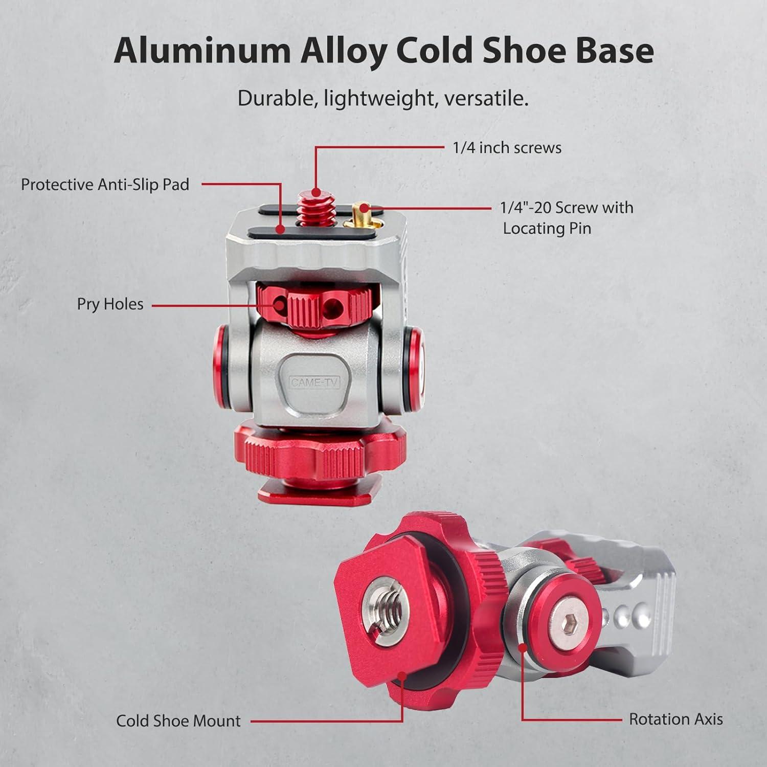 Soporte Pan-Tilt Came-TV para DSLR y Smartphones - Aluminio