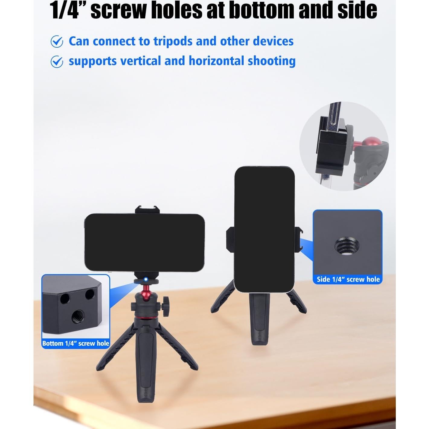 Soporte de teléfono Came-TV 84001 con zapata fría y agarre 60-80mm