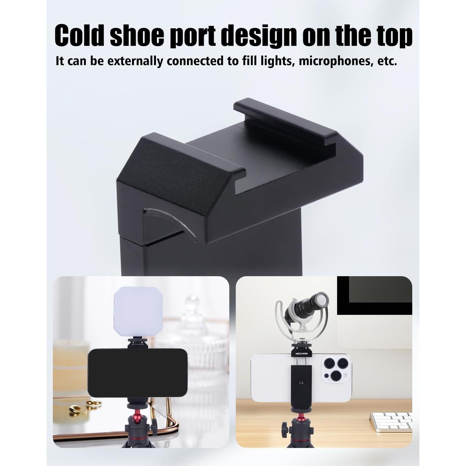 Soporte de teléfono Came-TV 84001 con zapata fría y agarre 60-80mm