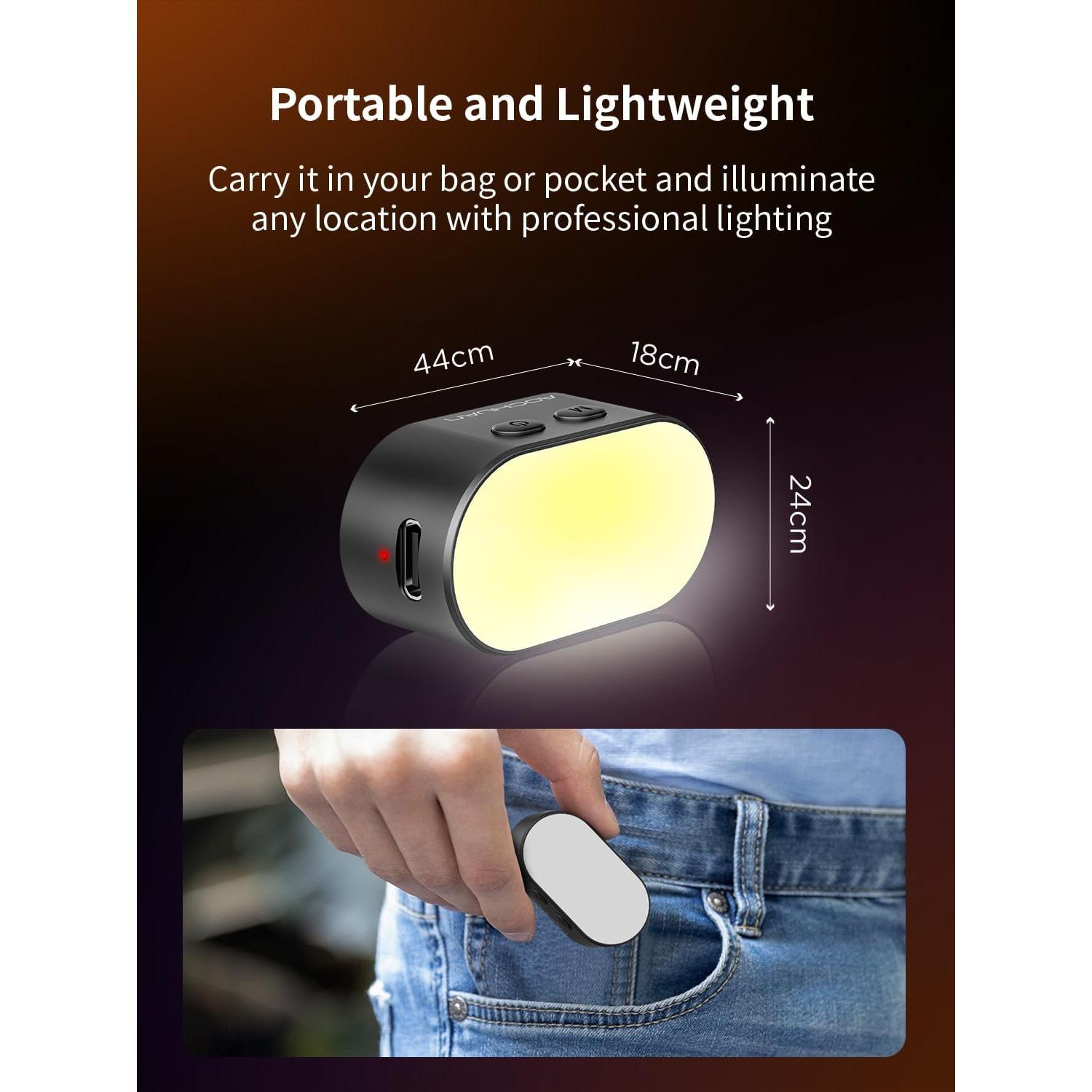 Luz de Relleno Magnética AOCHUAN P02, 3 Modos de Color