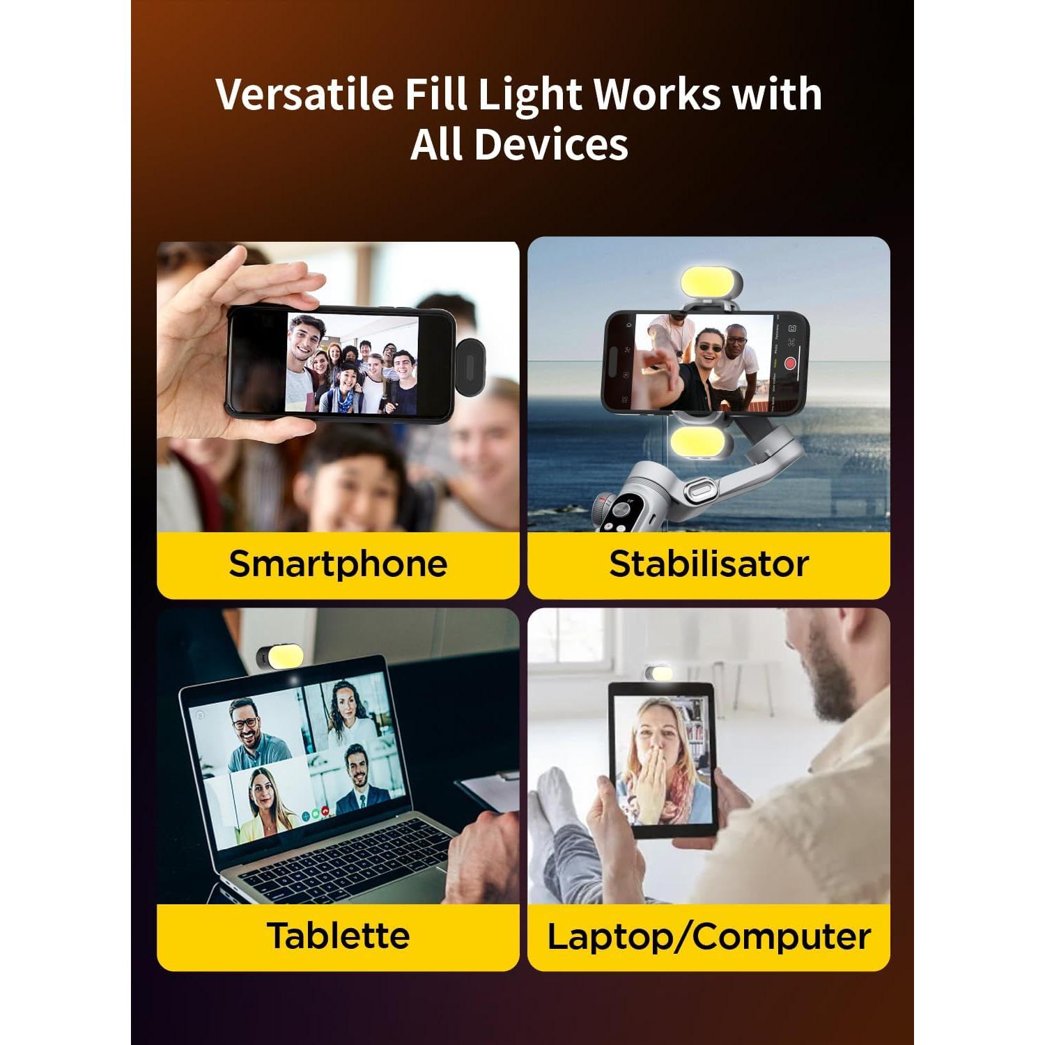 Luz de Relleno Magnética AOCHUAN P02, 3 Modos de Color