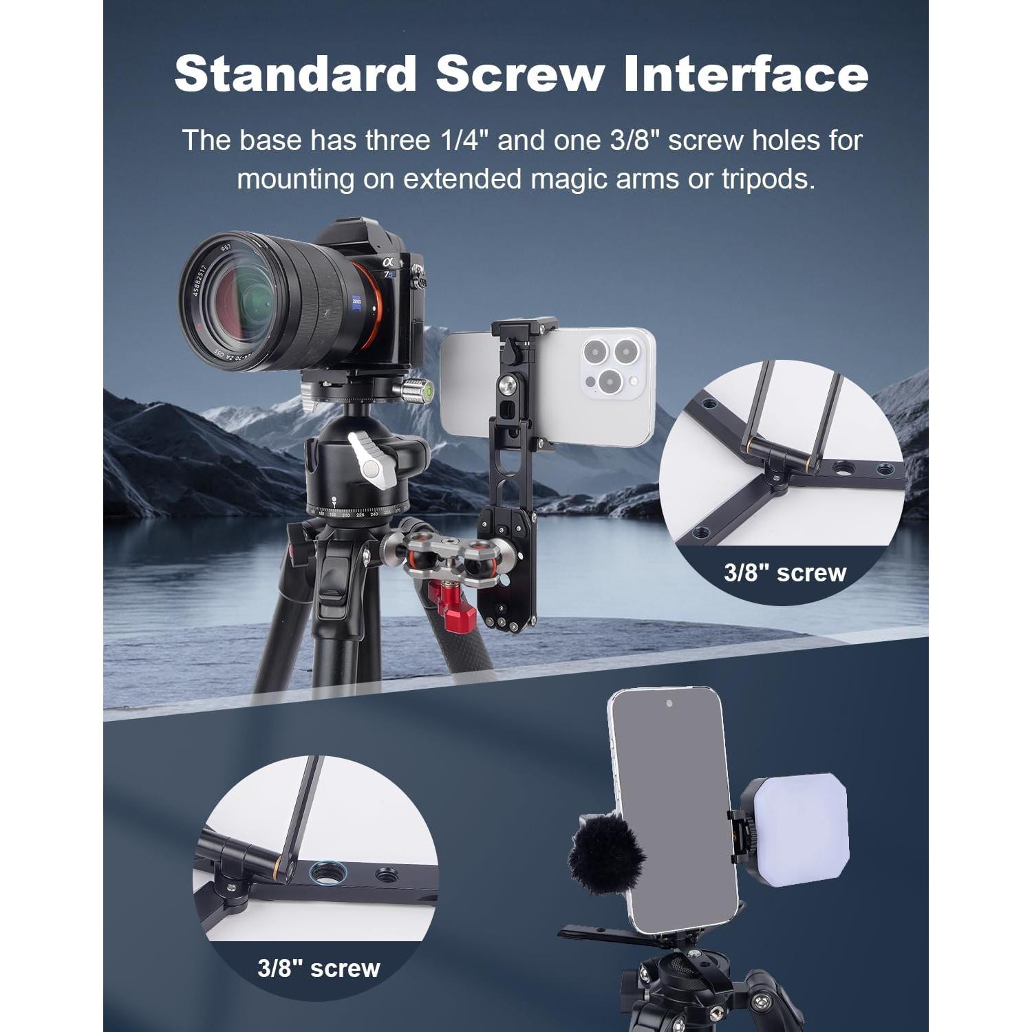 Soporte de teléfono plegable Came-TV 71002 con zapato frío