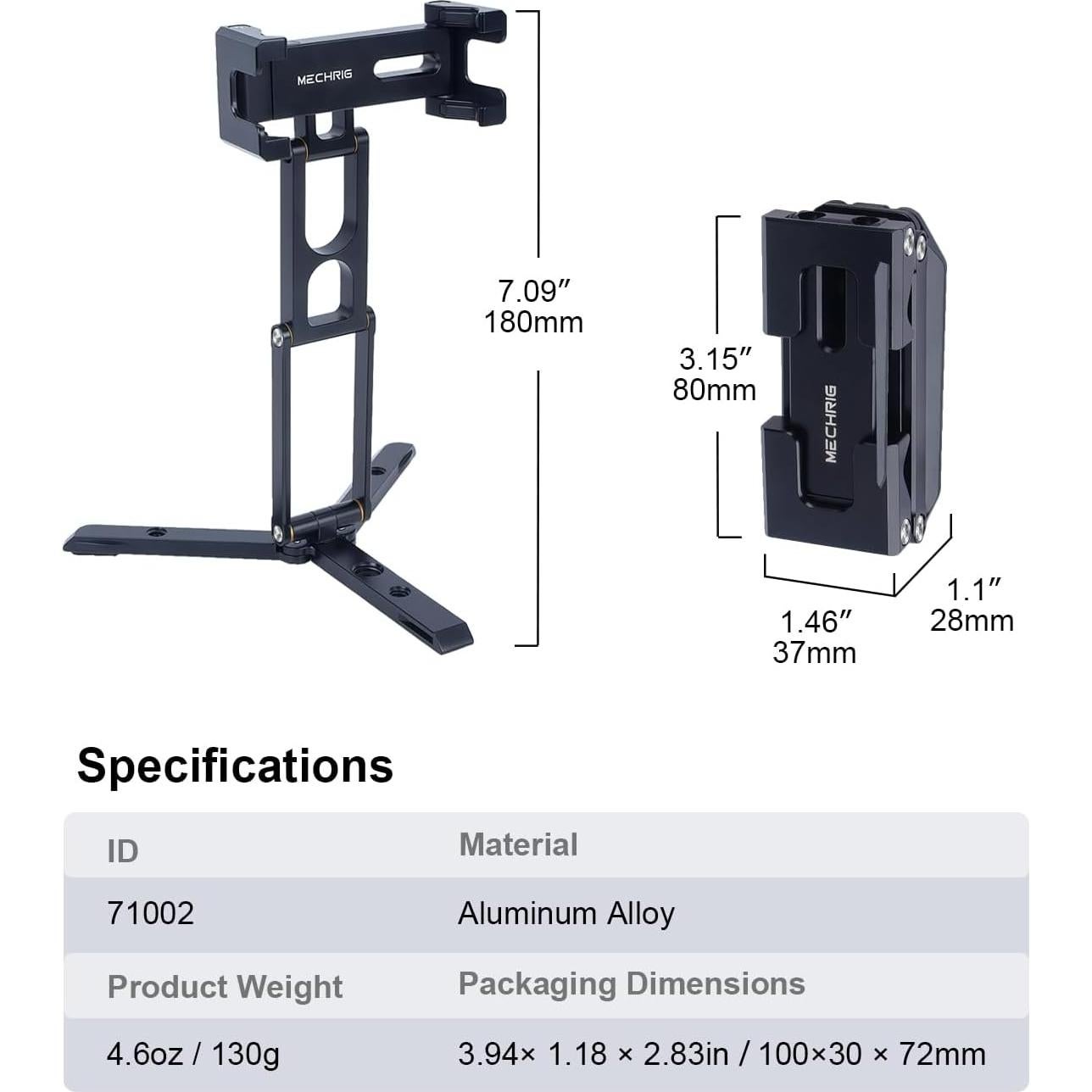 Soporte de teléfono plegable Came-TV 71002 con zapato frío
