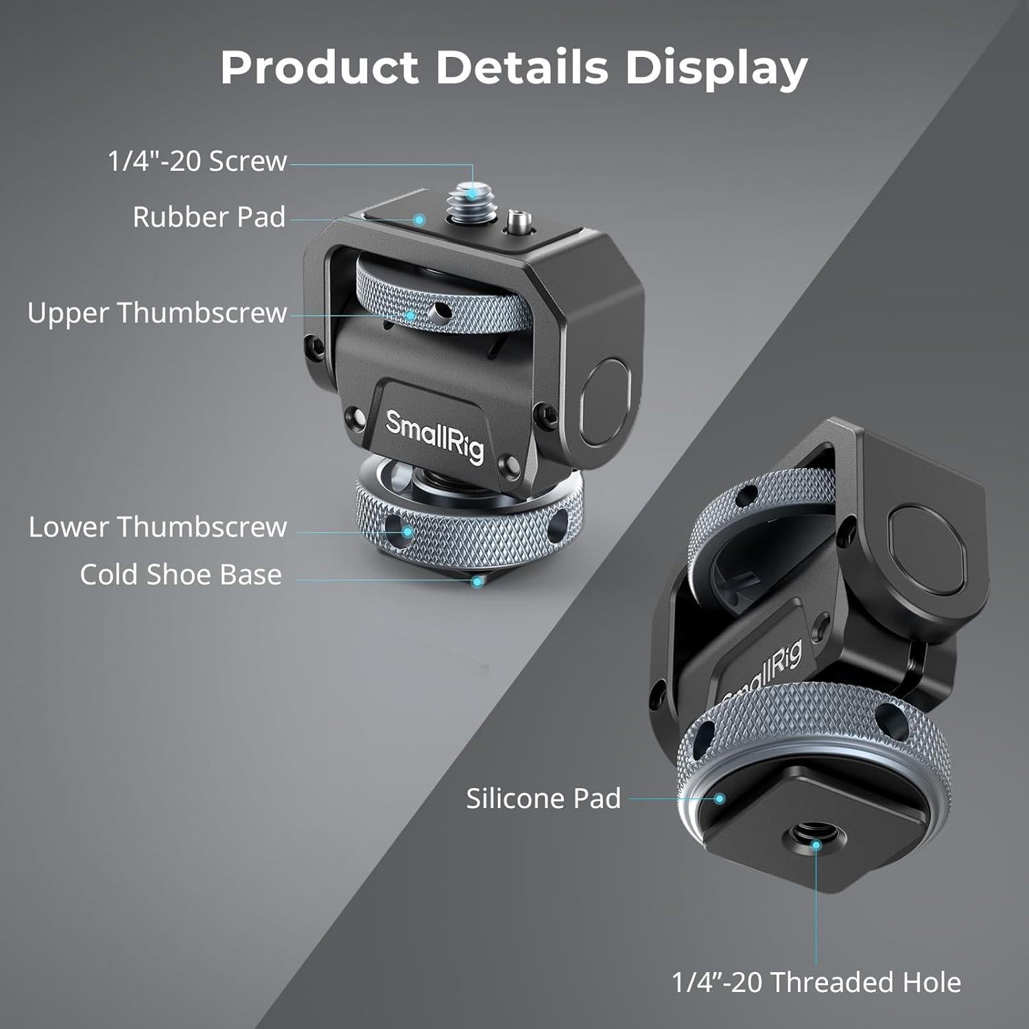 Soporte de Monitor SmallRig 3809 con Zapata Fría 360°