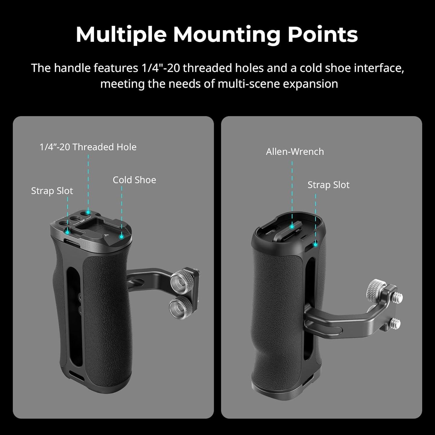 Mango Lateral Mini SmallRig 4756 Ajustable 155g con Tornillos