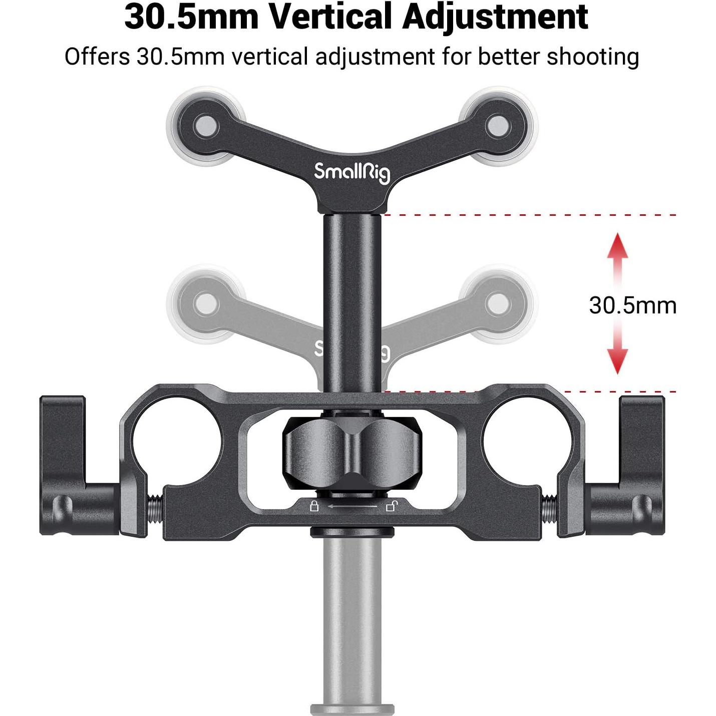 Soporte de Lente Ajustable SMALLRIG 2727 para Varillas 15mm