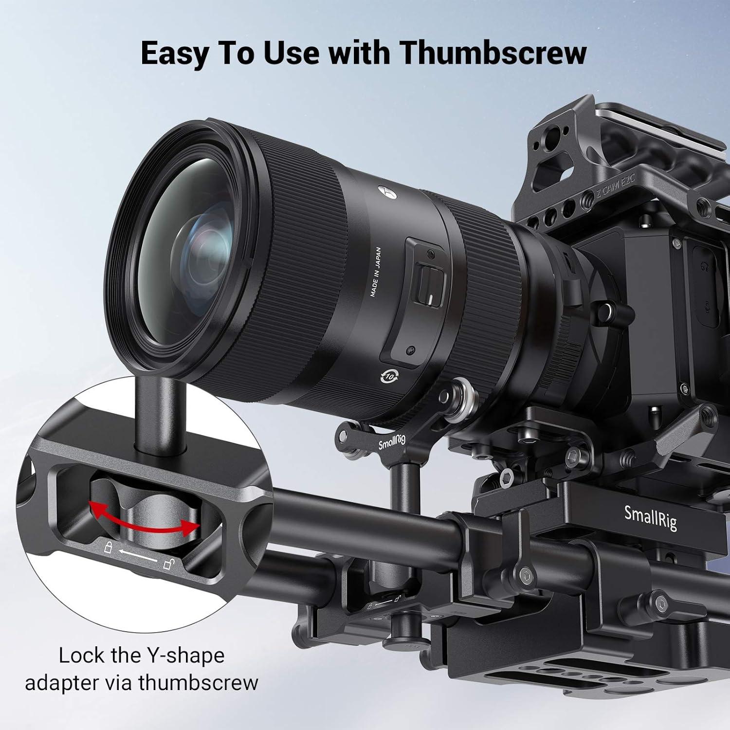 Soporte de Lente Ajustable SMALLRIG 2727 para Varillas 15mm