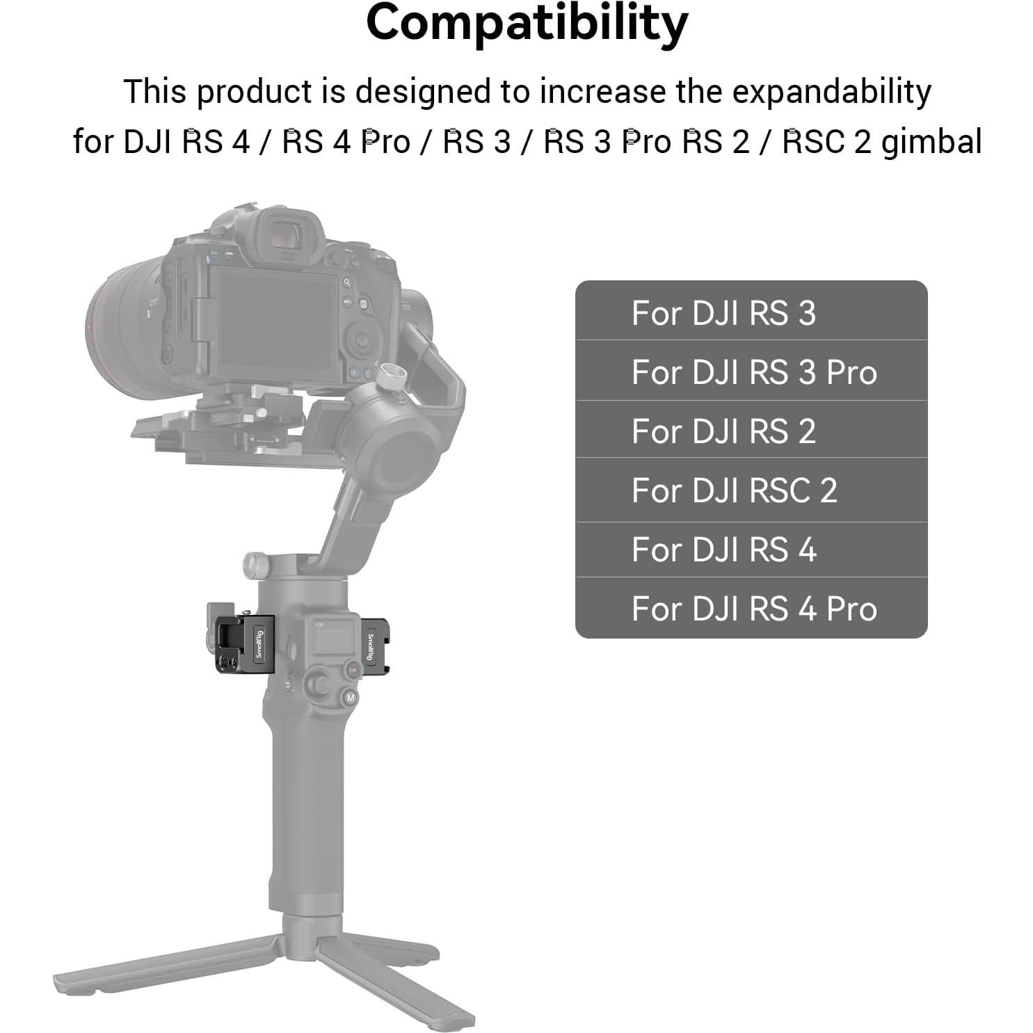 Soporte de Accesorios NATO SmallRig 3025 para DJI RS 4 Mini/RS 2/RSC 2