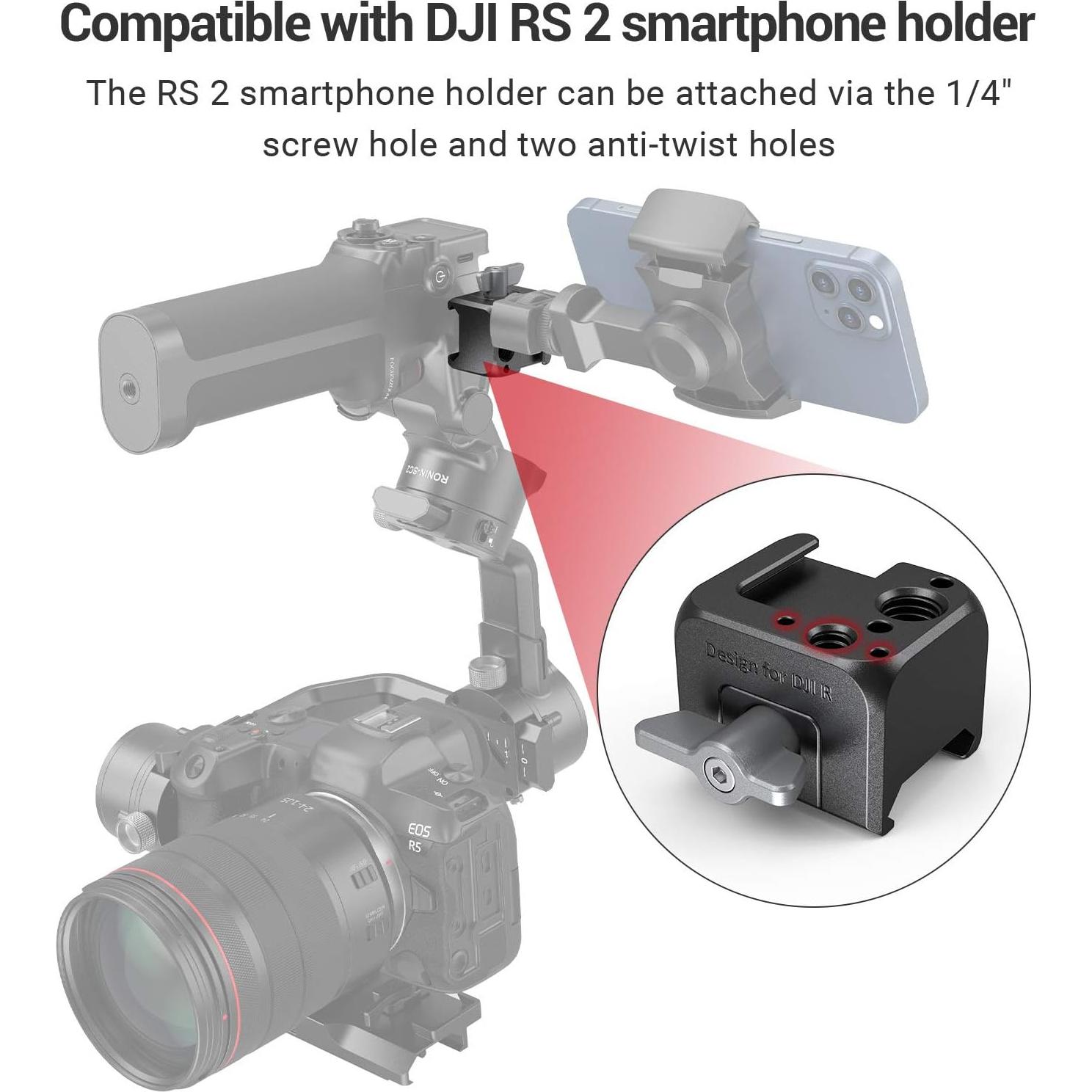 Soporte de Accesorios NATO SmallRig 3025 para DJI RS 4 Mini/RS 2/RSC 2