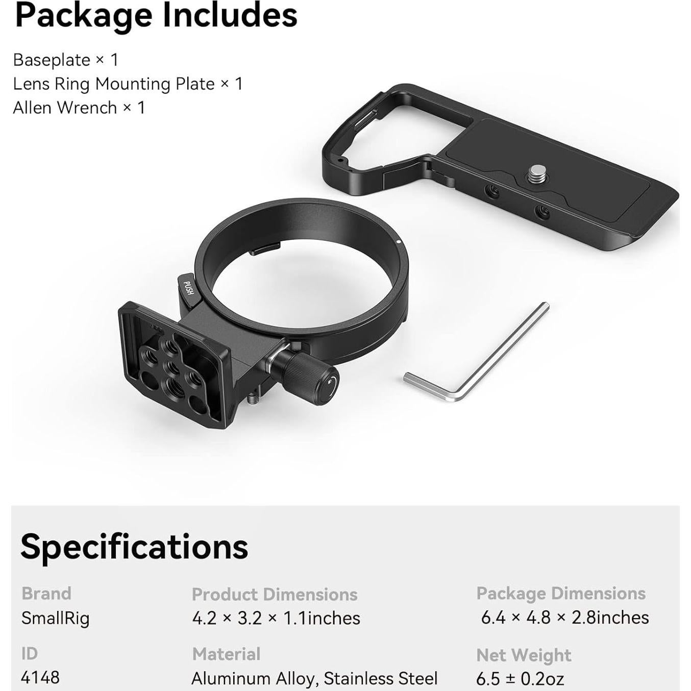 Placa de Montaje Rotatable SmallRig 4148 para Sony Alpha 7R V/7 IV/7S III