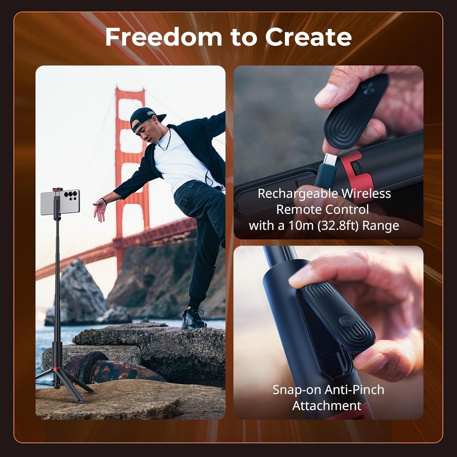 Trípode Selfie Stick SmallRig ST30 Lite 147 cm con Control Remoto