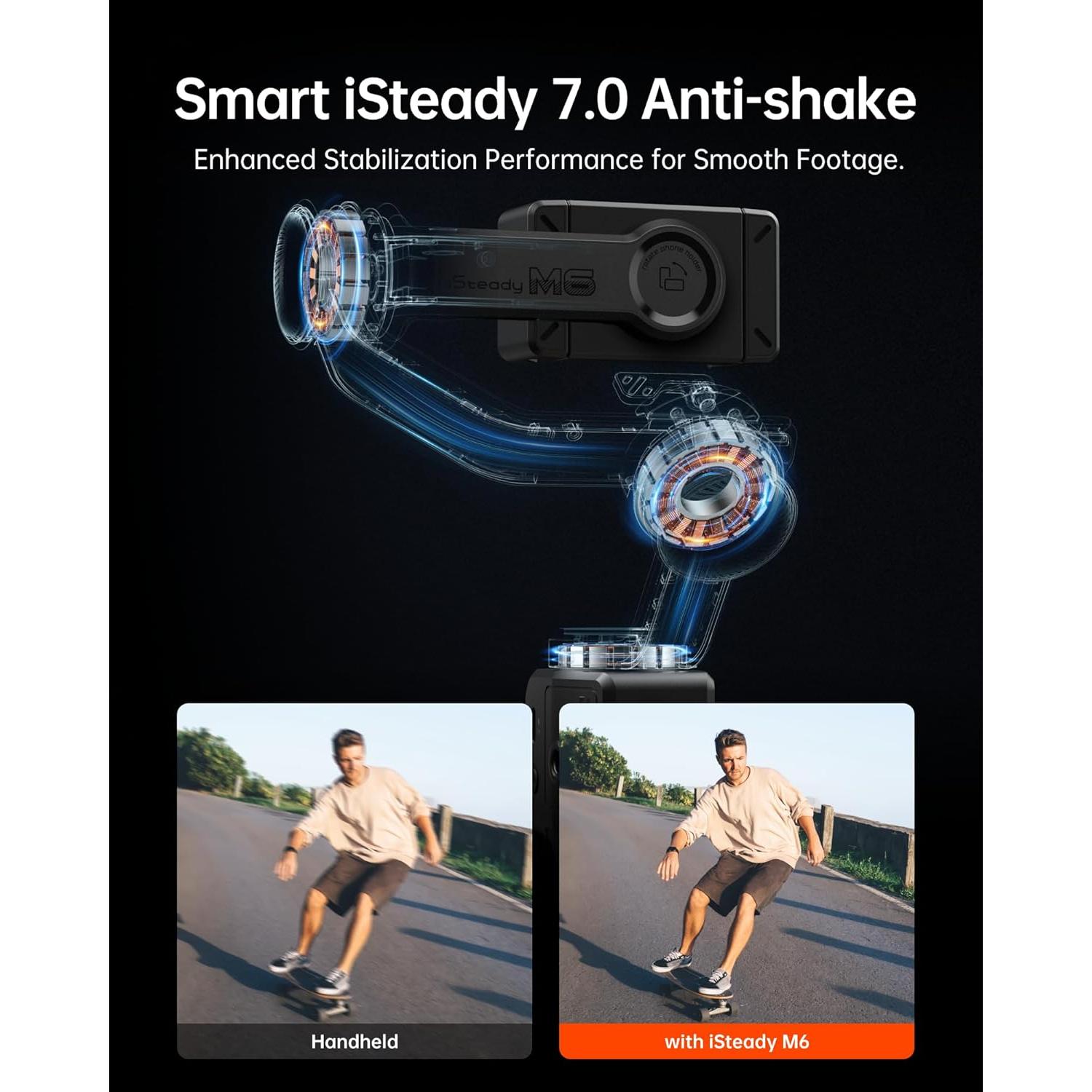 Estabilizador Gimbal Hohem iSteady M6 Kit con Rastreador AI