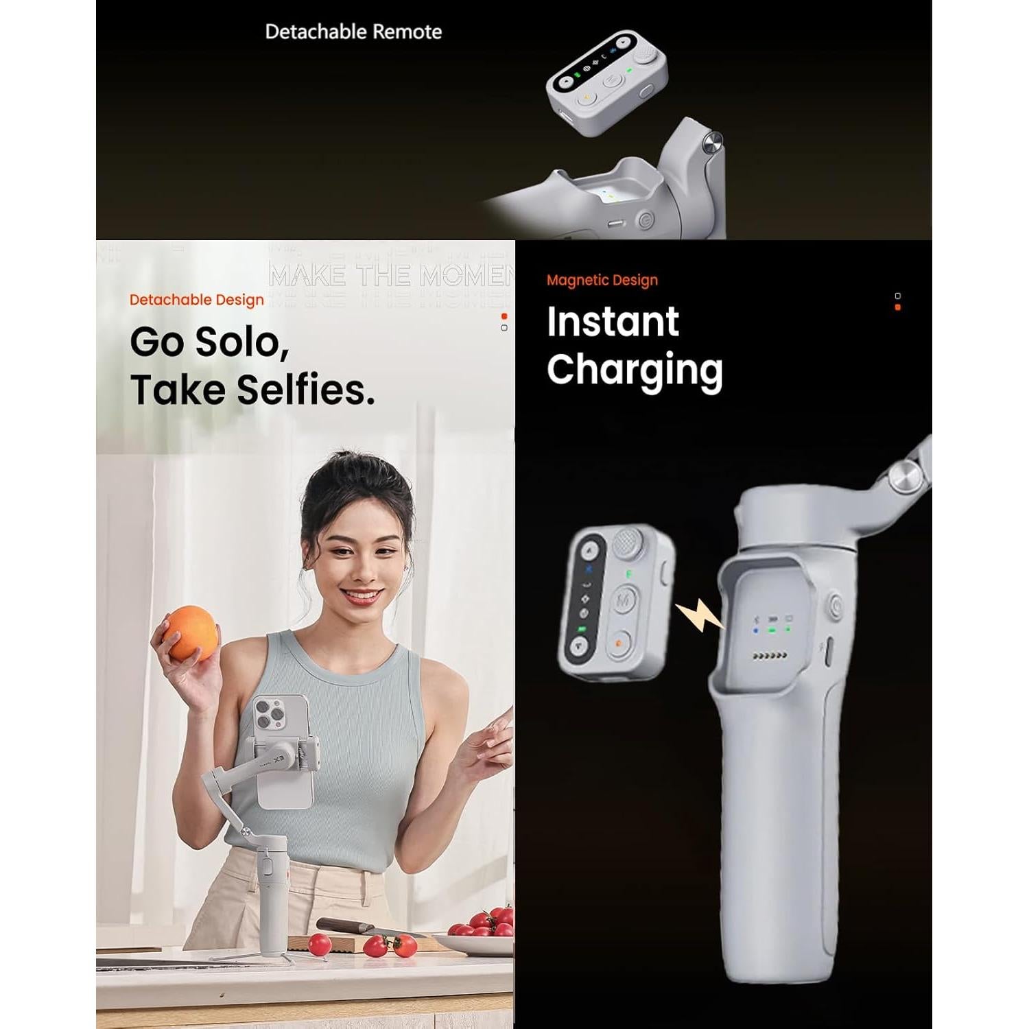 Estabilizador Gimbal Hohem iSteady X3 para iPhone con Luz