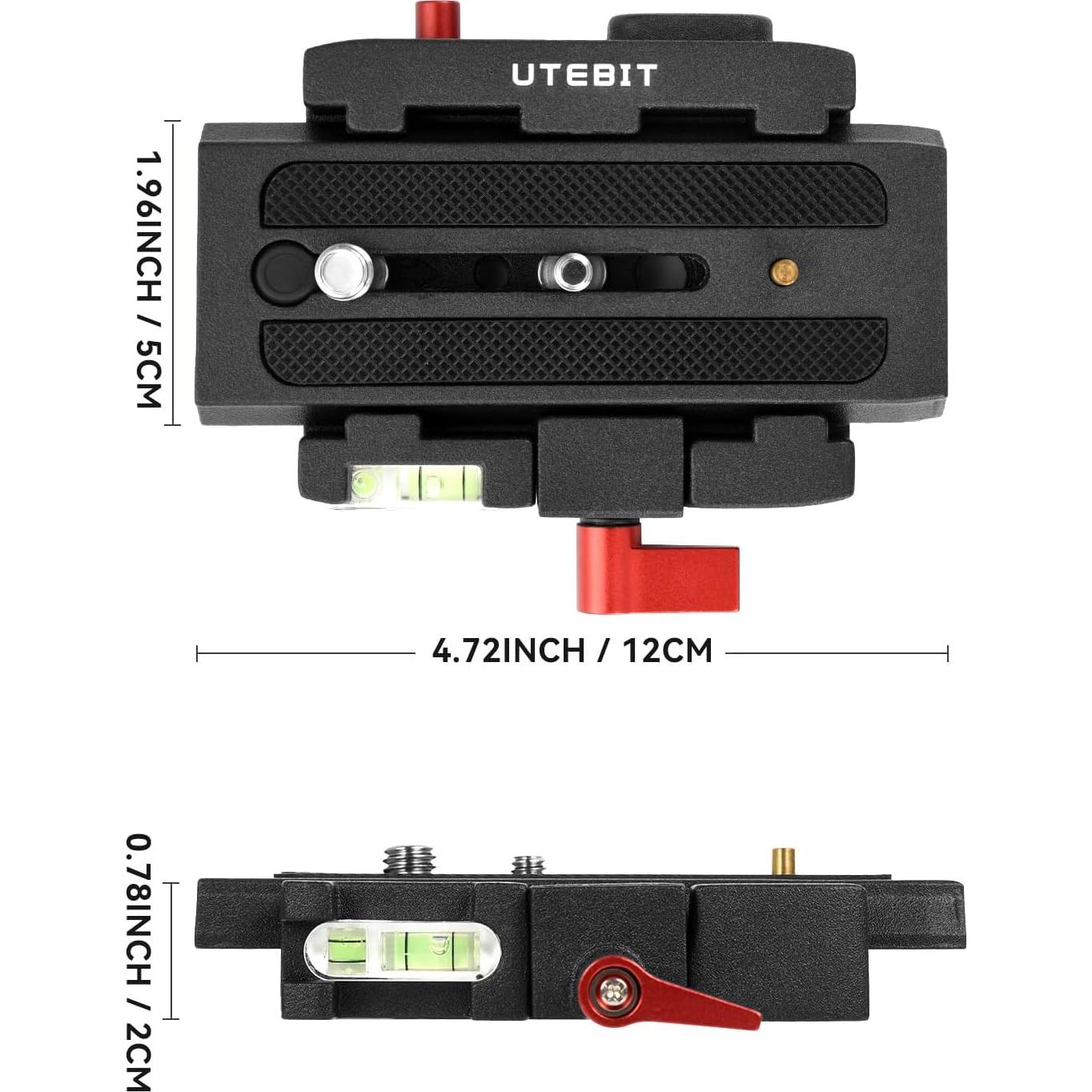 Placa de Liberación Rápida UTEBIT P200 para Cámara - Aluminio